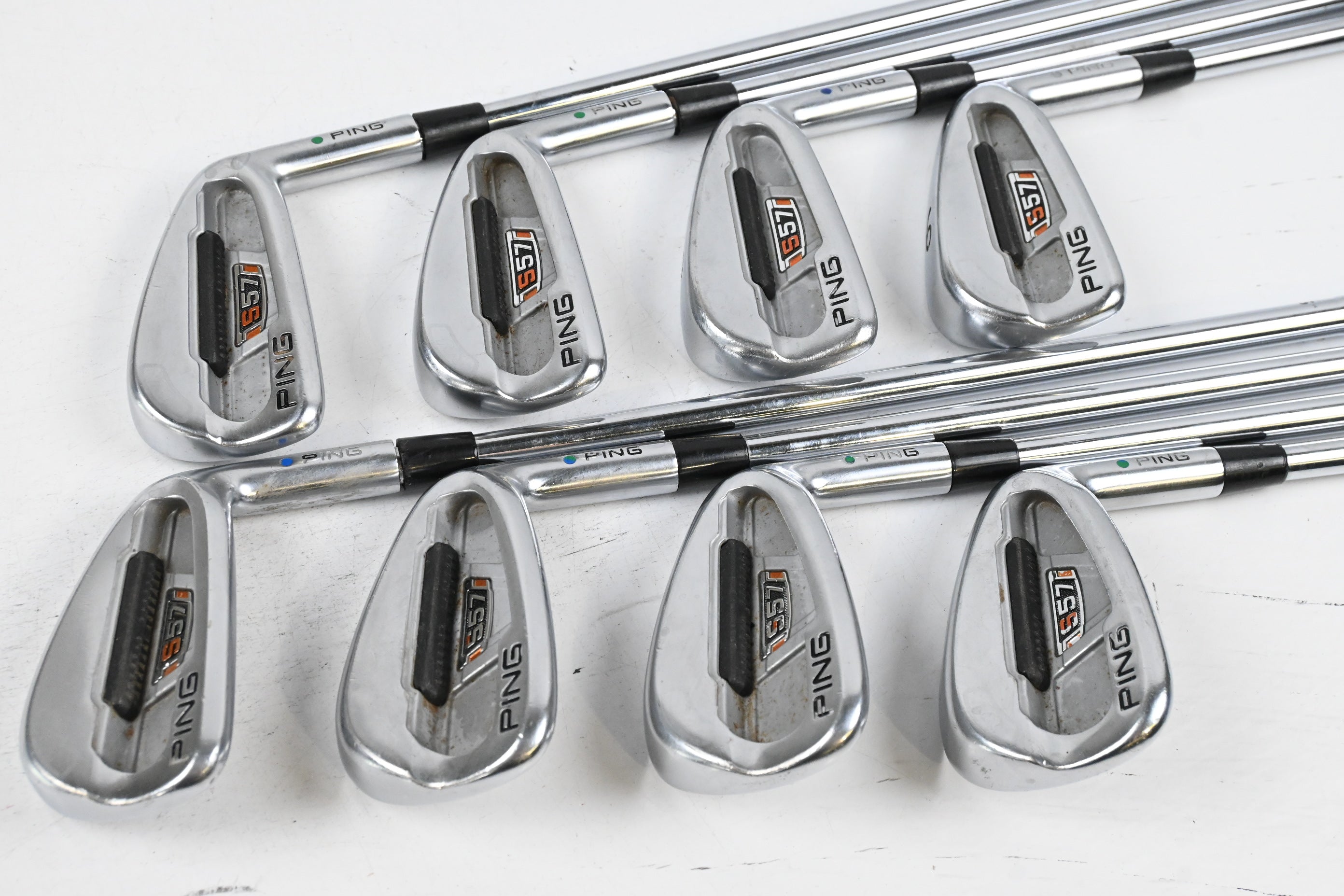 Ping S57 Irons / 3-PW / Blue Dot / Regular Flex Ping AWT Shafts