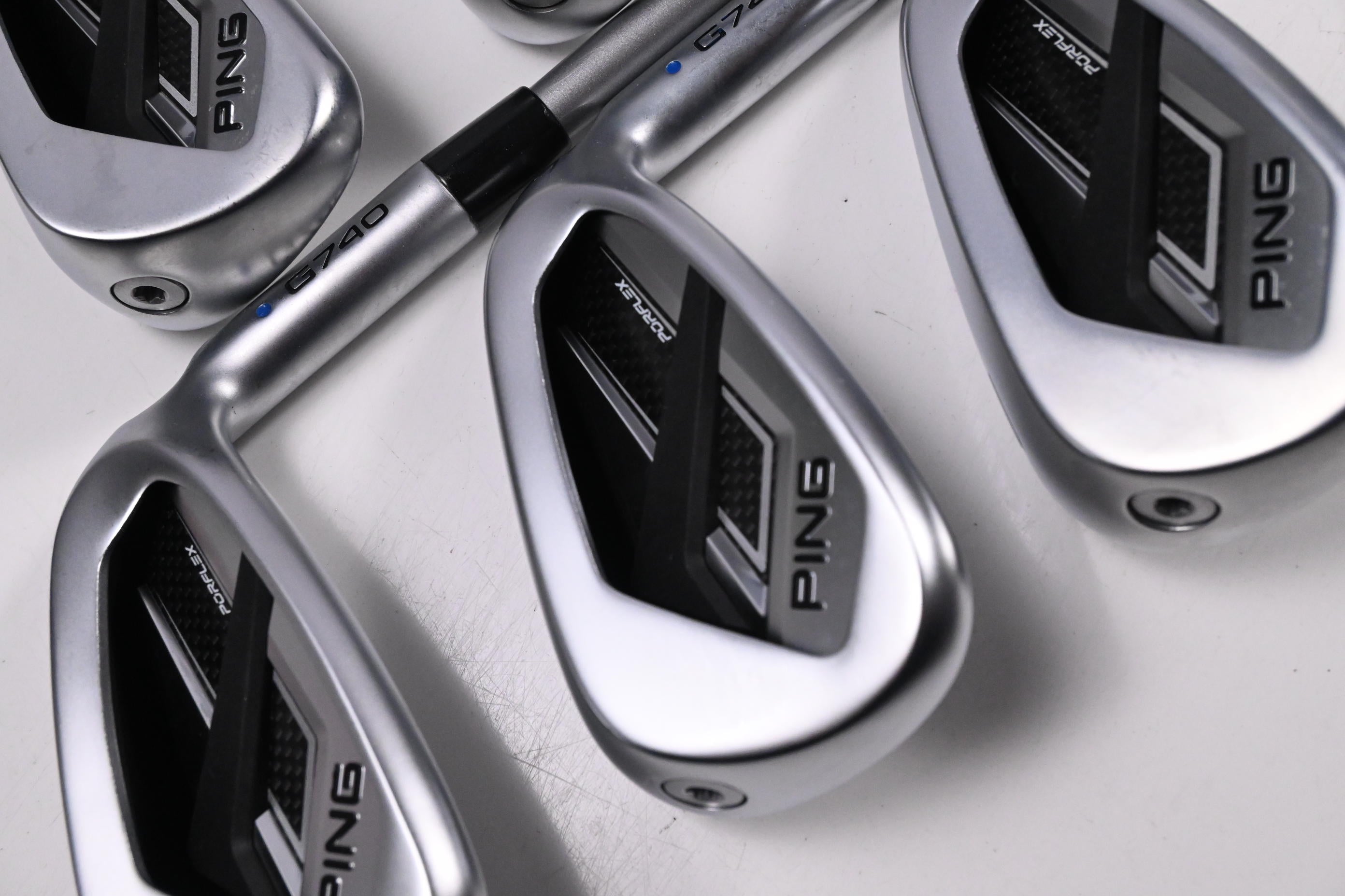 Ping G740 Irons / 7-PW+GW / Blue Dot / Senior Flex Ping Alta Quick 45 Shafts