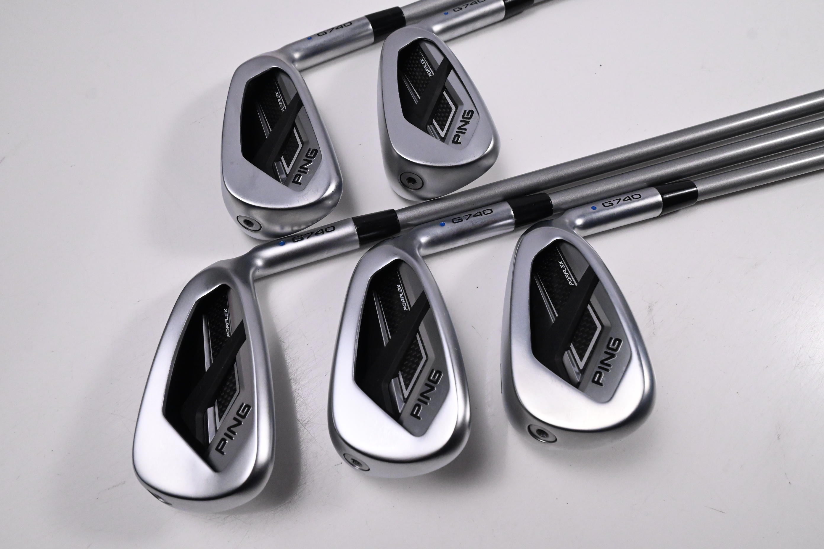 Ping G740 Irons / 7-PW+GW / Blue Dot / Senior Flex Ping Alta Quick 45 Shafts