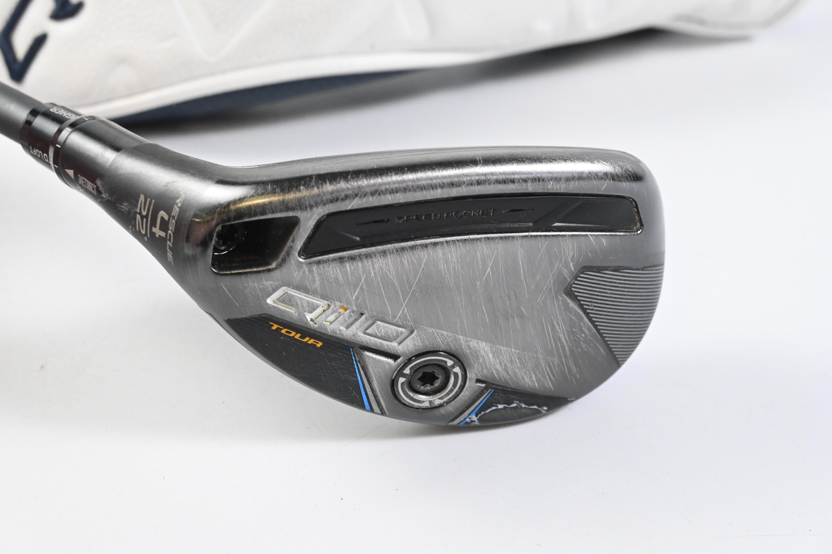 Left Hand Taylormade Qi10 Tour #4 Hybrid / 22 Degree / Stiff Flex Hzrdus Smoke