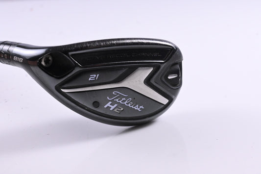 Left Hand Titleist 816 H2 #3 Hybrid / 21 Degree / Stiff Flex Evenflow White 90