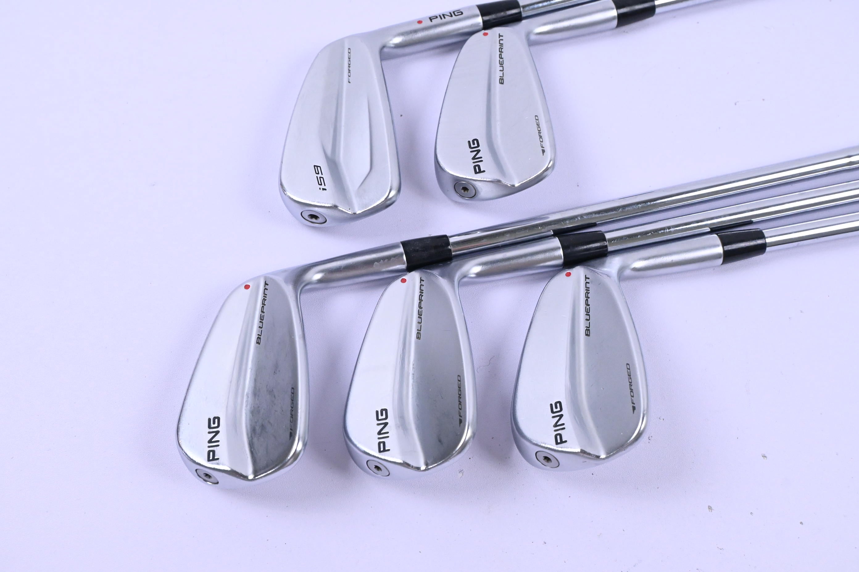 Ping Blueprint/i59 Combo Irons / 6-PW / Red Dot / Stiff Flex Dynamic Gold Shafts