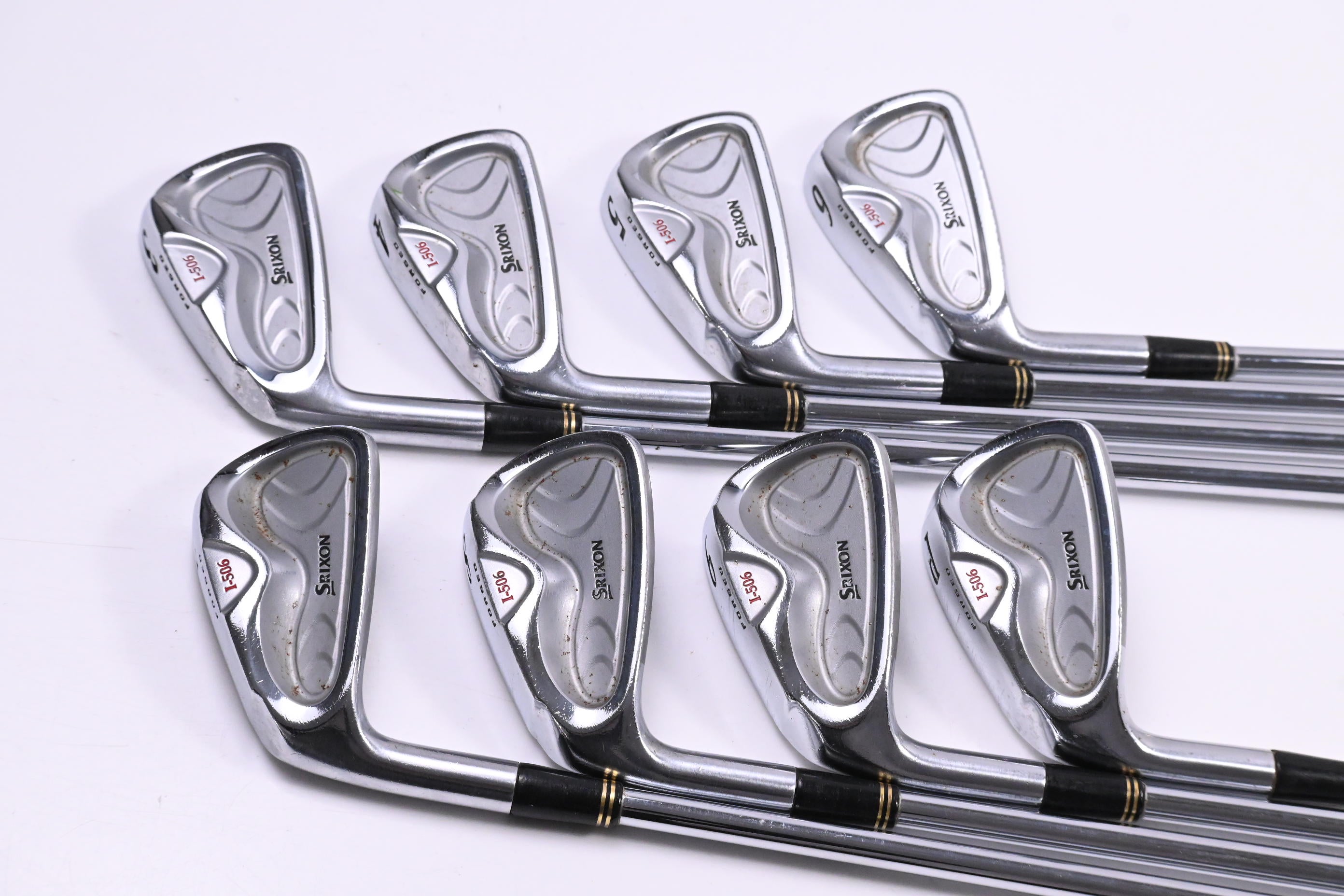 Left Hand Srixon I-506 Irons / 3-PW / Stiff Flex Srixon Steel Shafts