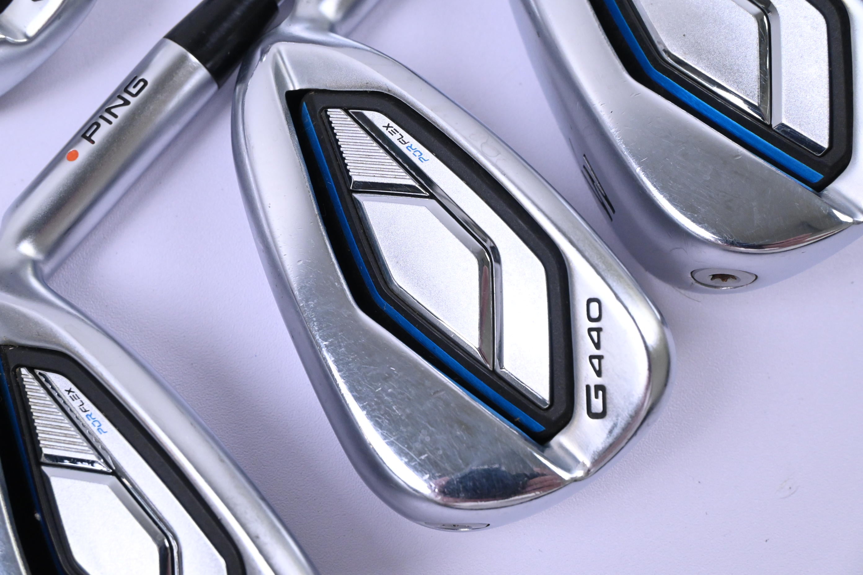 Ping G440 Irons / 5-PW+GW / Orange Dot / Regular Flex Ping AWT 3.0 Shafts