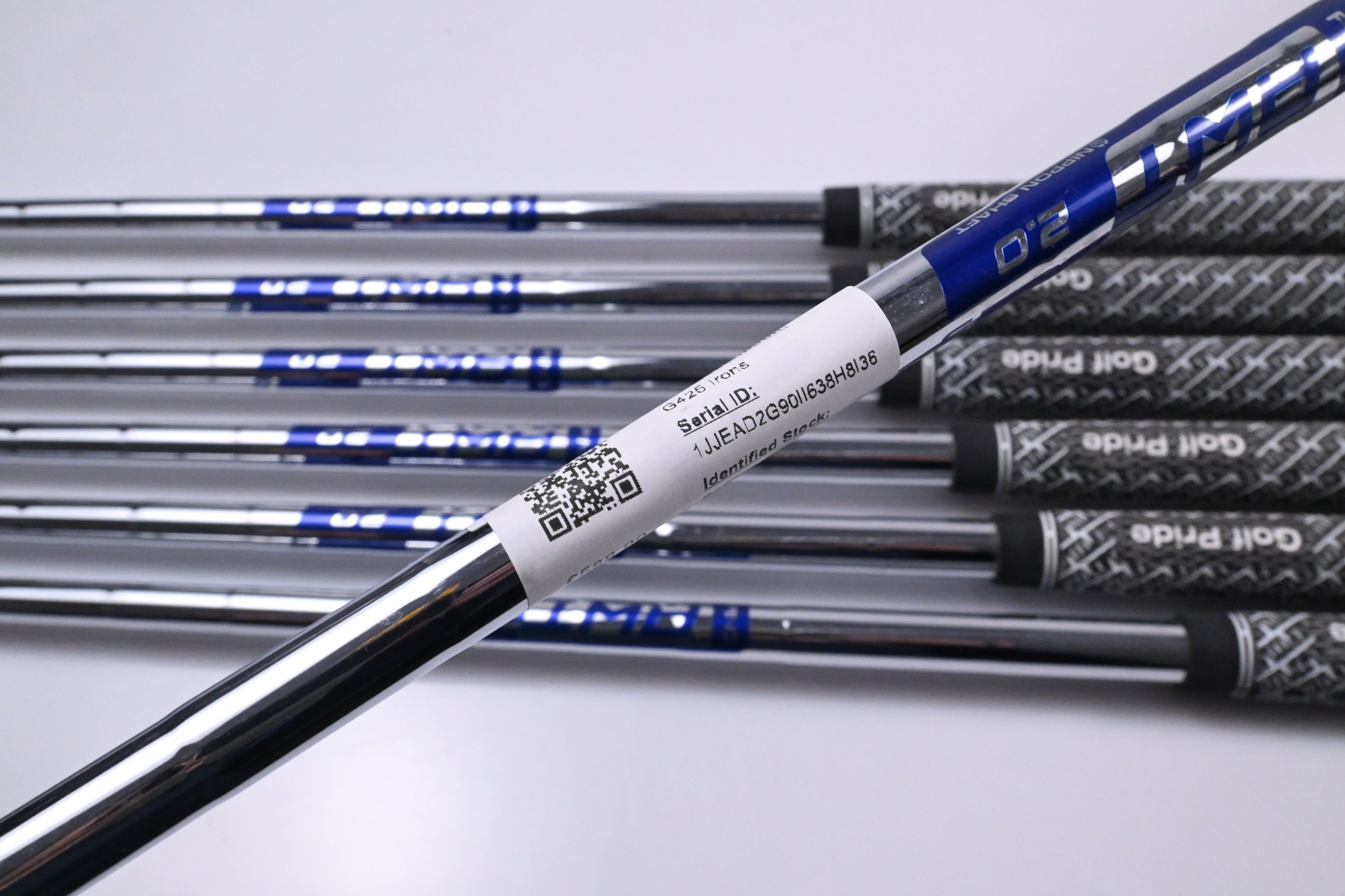 Ping G425 Irons / 5-PW+SW / Blue Dot / Stiff Flex Ping AWT 2.0 Shafts