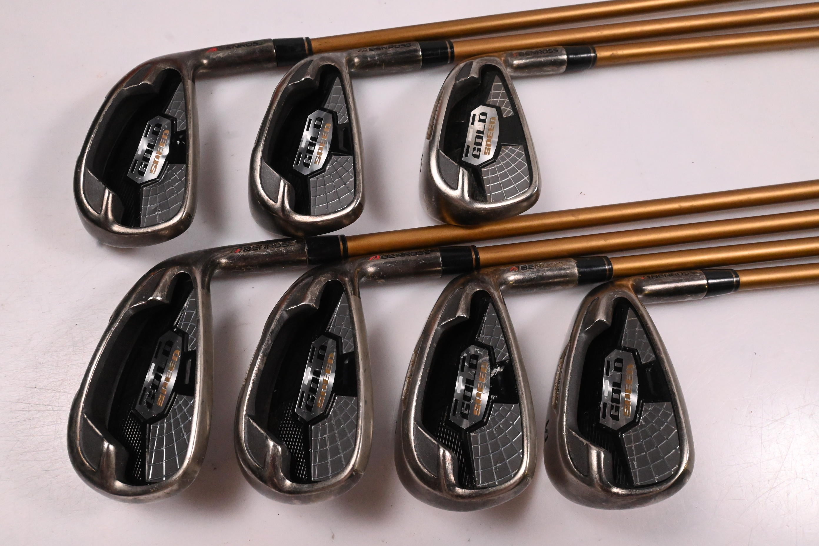 Benross Gold Speed Irons / 5-PW+SW / Senior Flex Aldila Gold Shafts