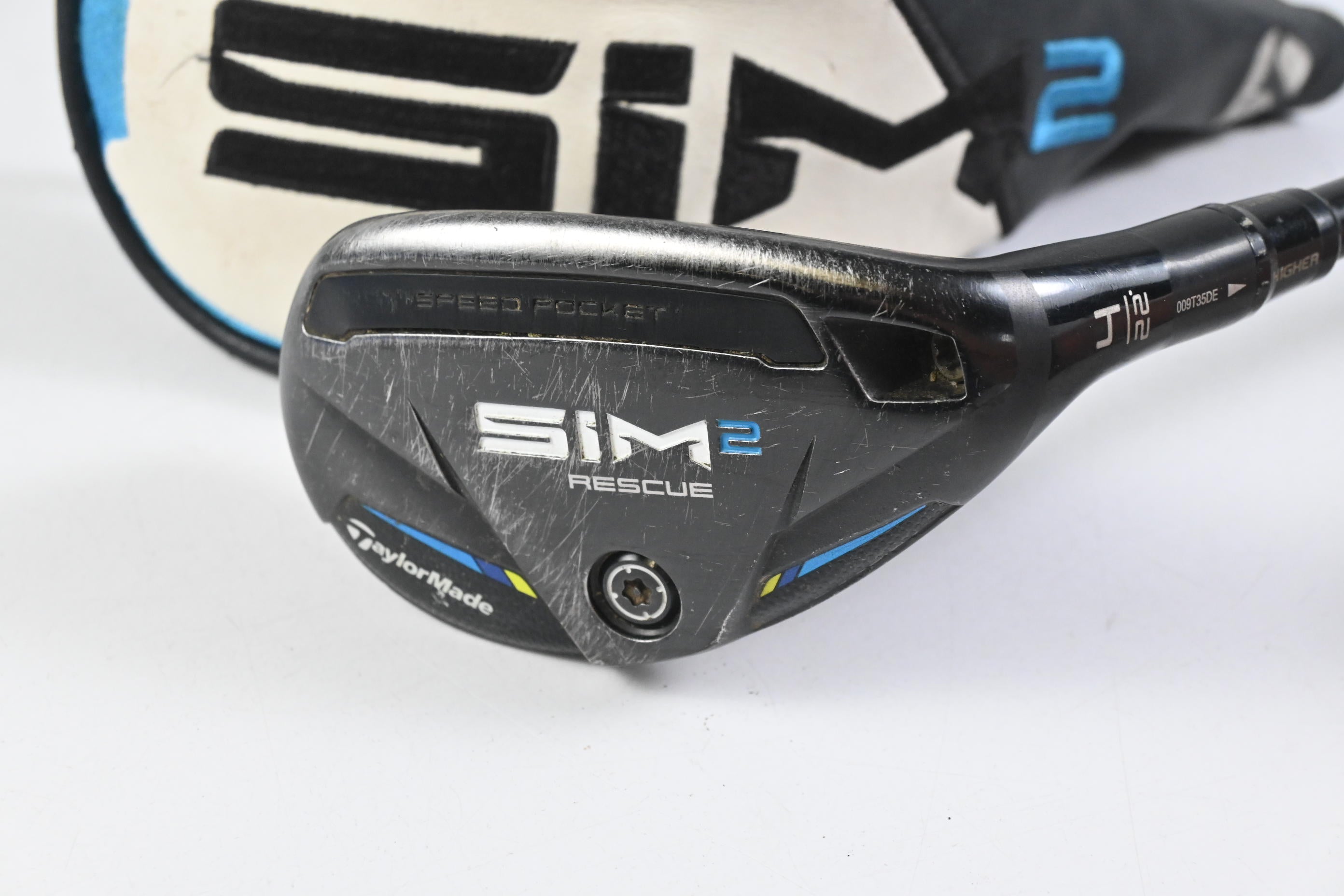 Taylormade SIM2 #4 Hybrid / 22 Degree / Regular Flex Tensei AV RAW Blue 70 Shaft