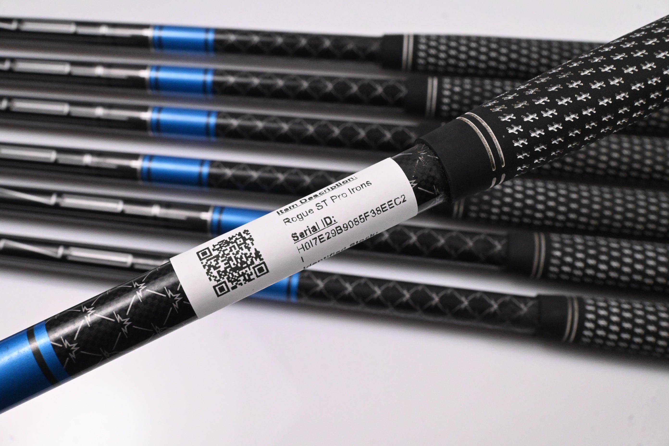 Callaway Rogue ST Pro Irons / 4-PW / Regular Flex Tensei AV Blue 65 Shafts