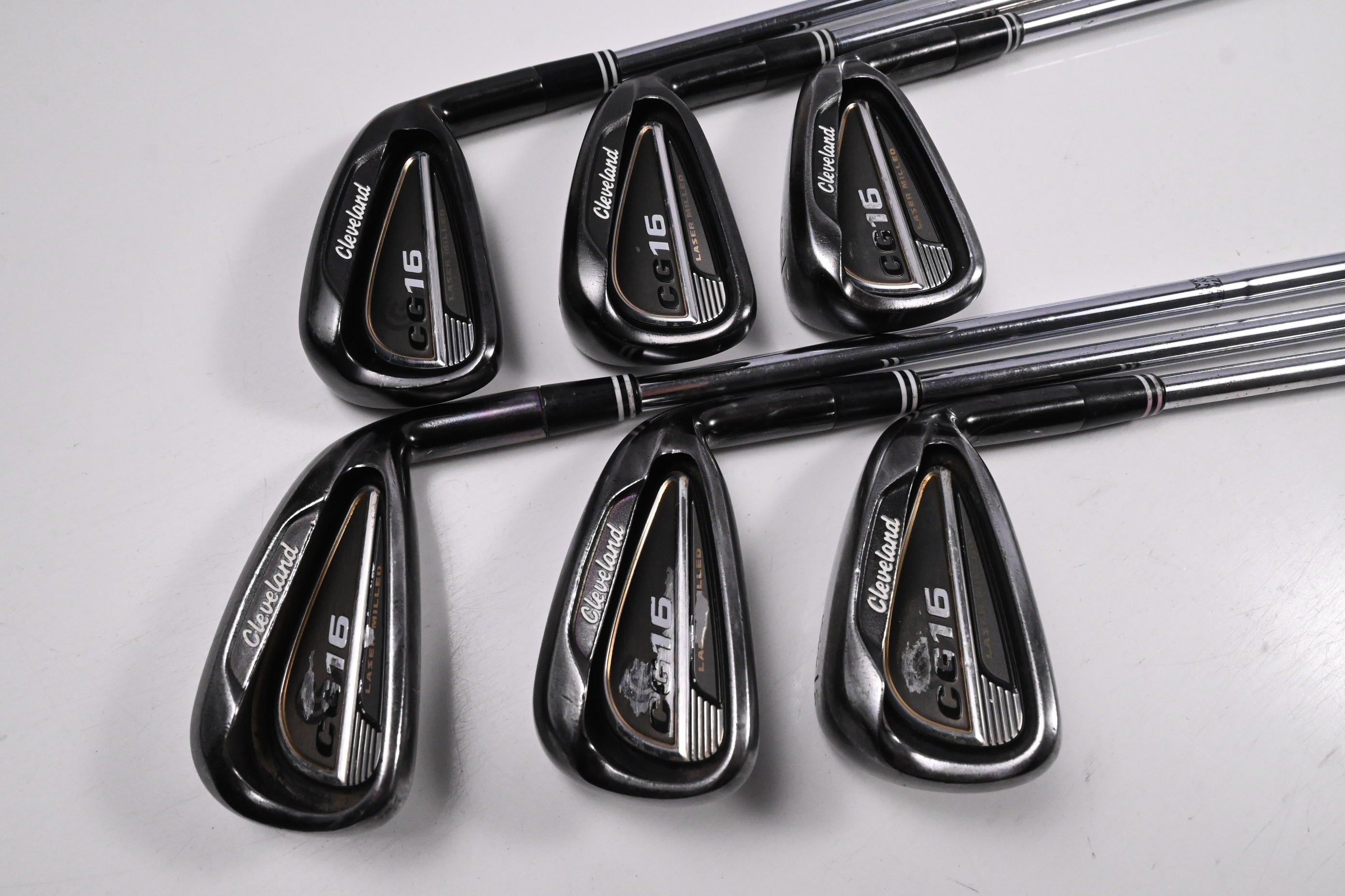 Cleveland CG16 Black Pearl Irons / 4-9I / Stiff Flex Cleveland Traction 85 Shafts