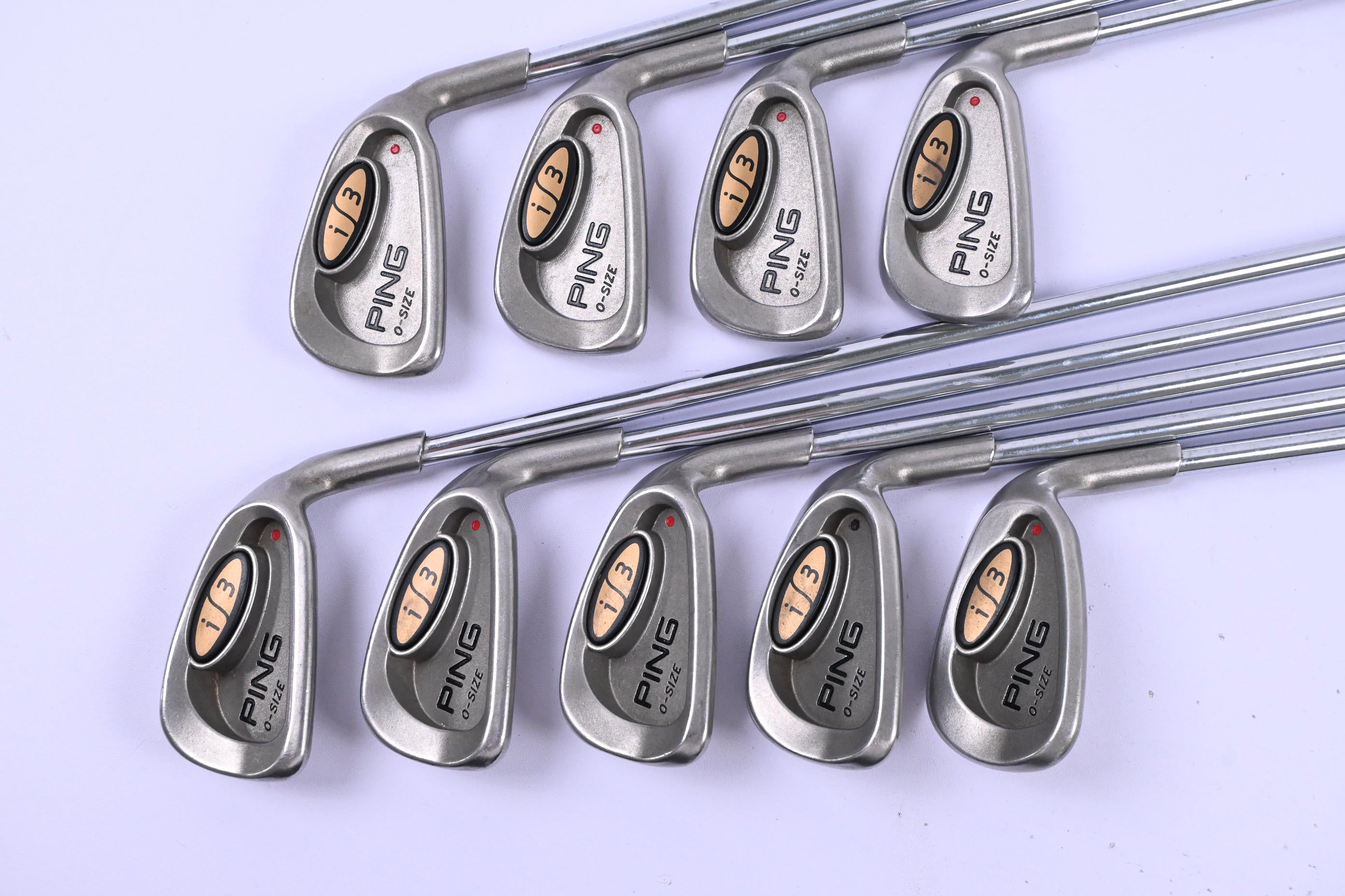 Ping i3 O-Size Irons / 3-PW+SW / Red Dot / Regular Flex Ping JZ Shafts