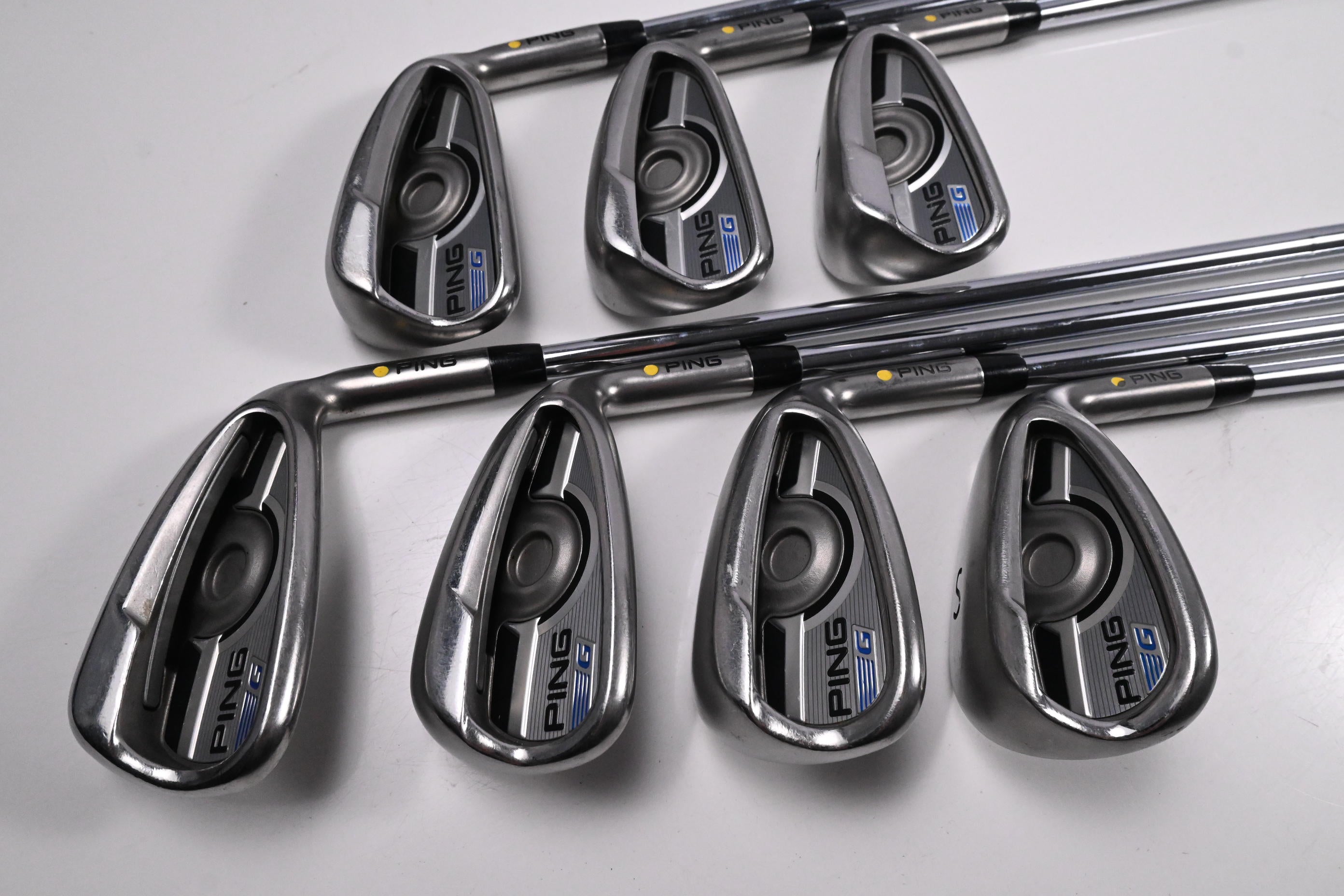 Ping G Series Irons / 5-PW+SW / Yellow Dot / Regular Flex Ping AWT 2.0 Shafts