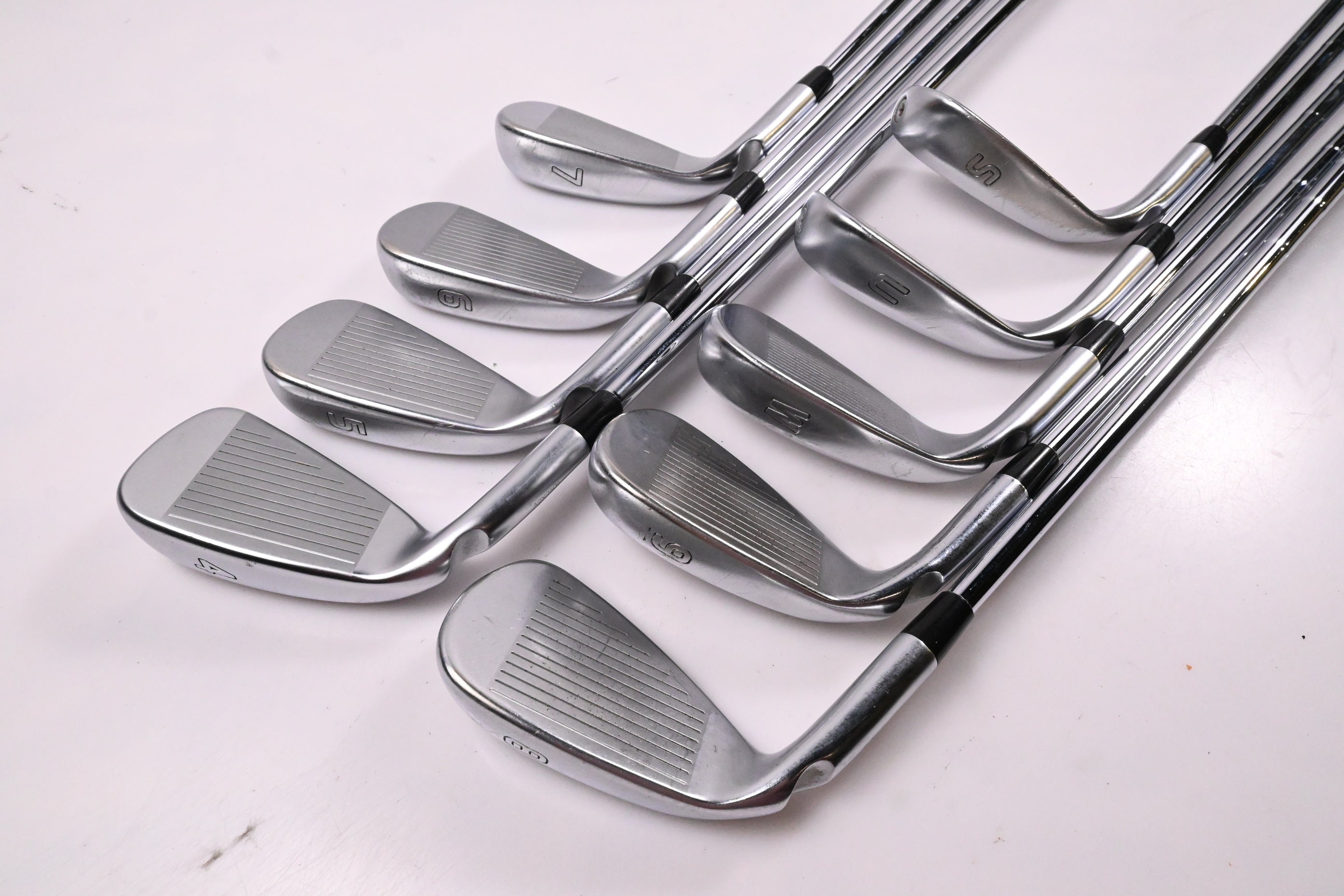 Ping G700 Irons / 4-PW+GW+SW / Maroon Dot / Stiff Flex Ping AWT 2.0 Shafts
