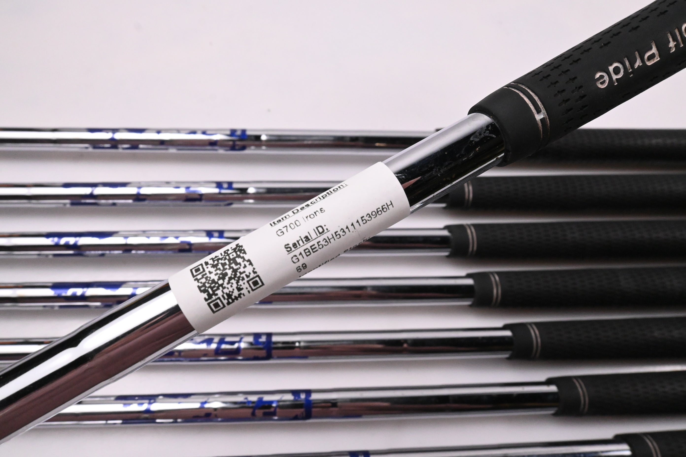 Ping G700 Irons / 4-PW+GW+SW / Maroon Dot / Stiff Flex Ping AWT 2.0 Shafts