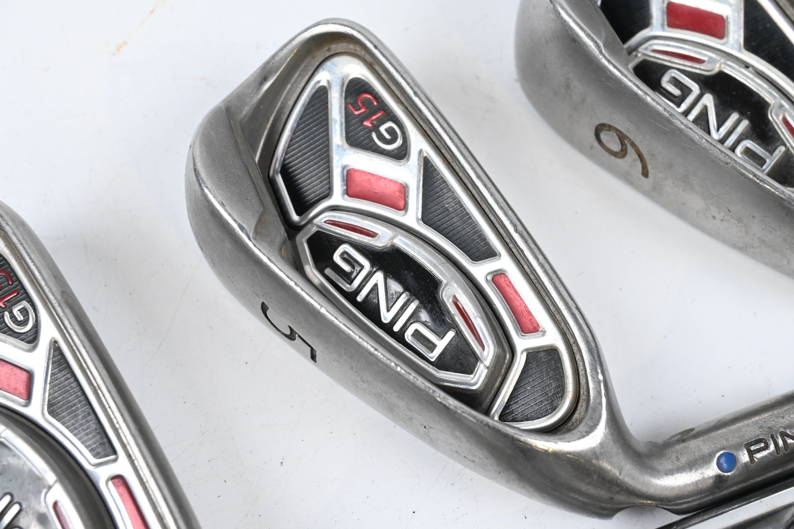 Left Hand Ping G15 Irons / 4-PW / Blue Dot / Regular Flex Ping AWT Steel Shafts