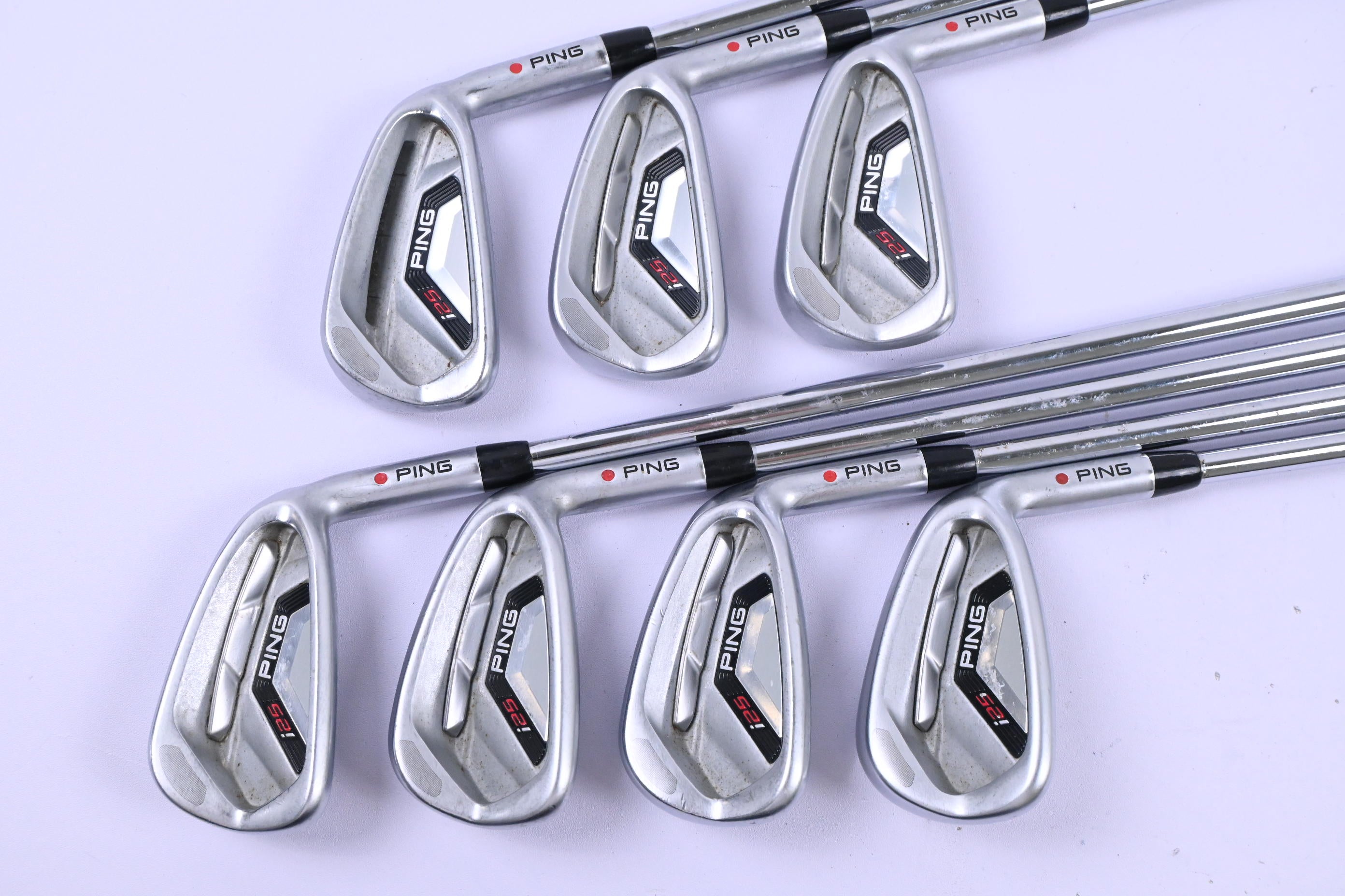 Ping i25 Irons / 4-PW / Red Dot / Regular Plus Flex Project X Rifle Shafts