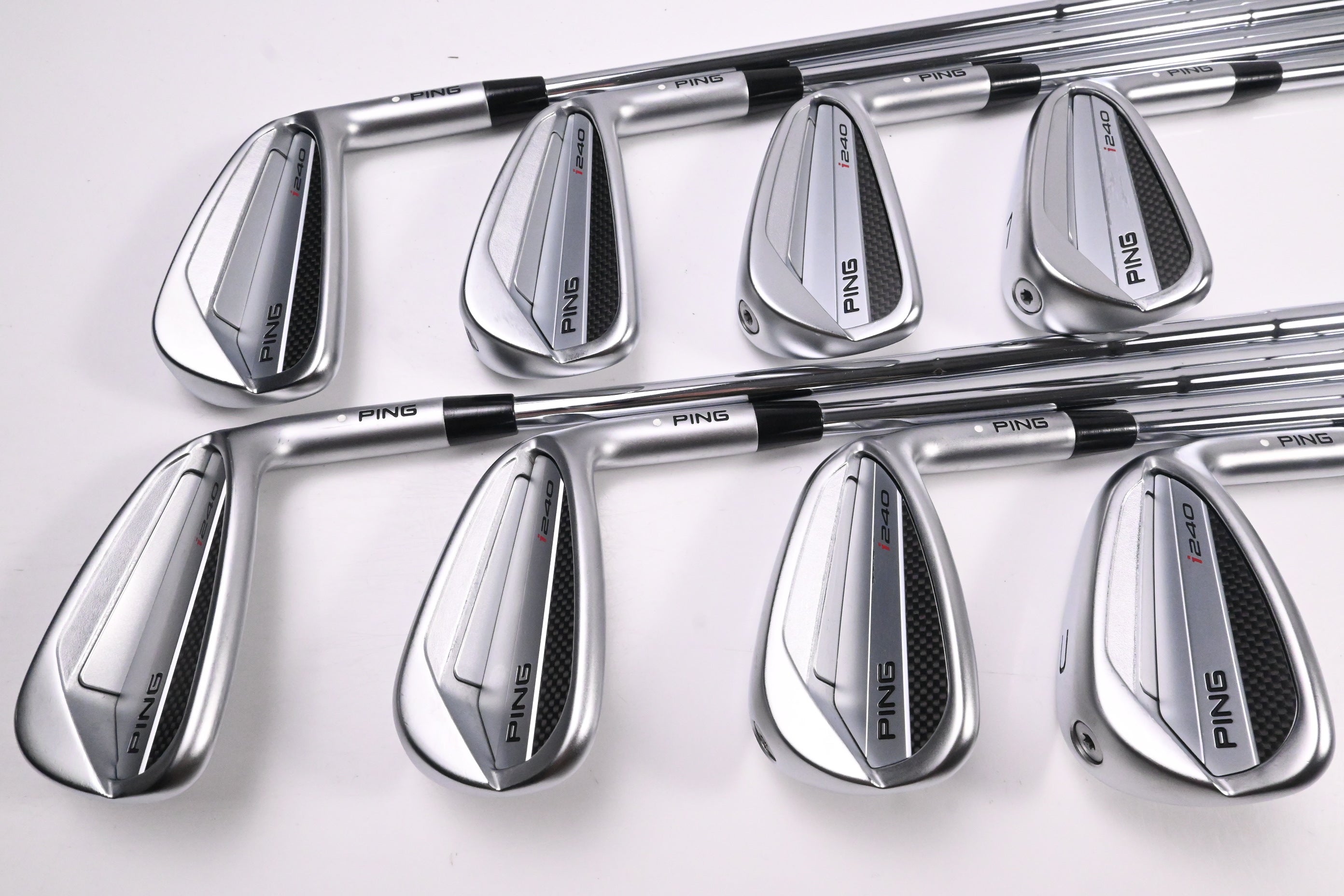 Ping I240 Irons / 4-PW+UW / White Dot / Stiff Flex Dynamic Gold Mid 115 S300