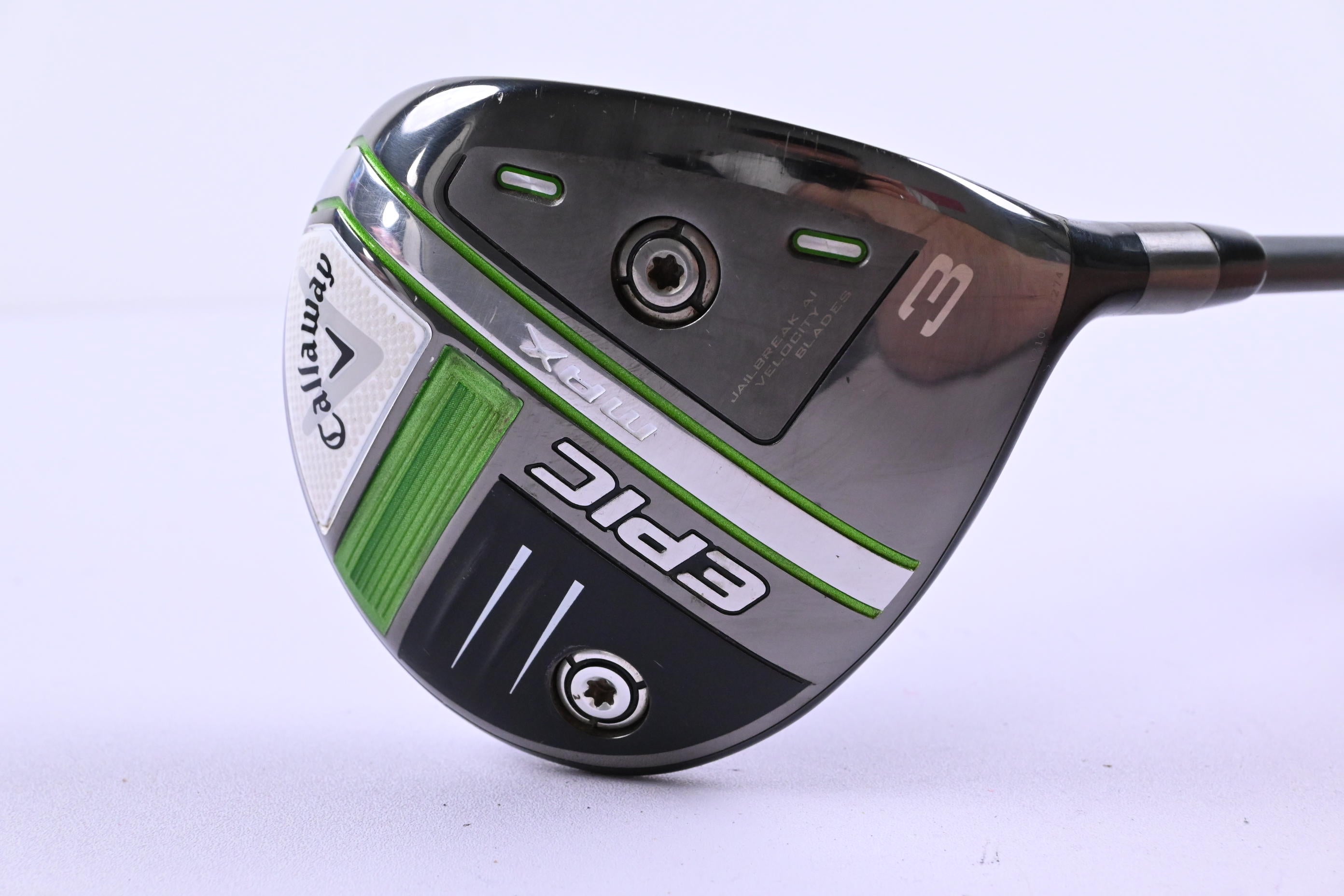 Callaway Epic Max #3 Wood / 15 Degree / Stiff Flex HZRDUS Smoke IM10 Green Shaft