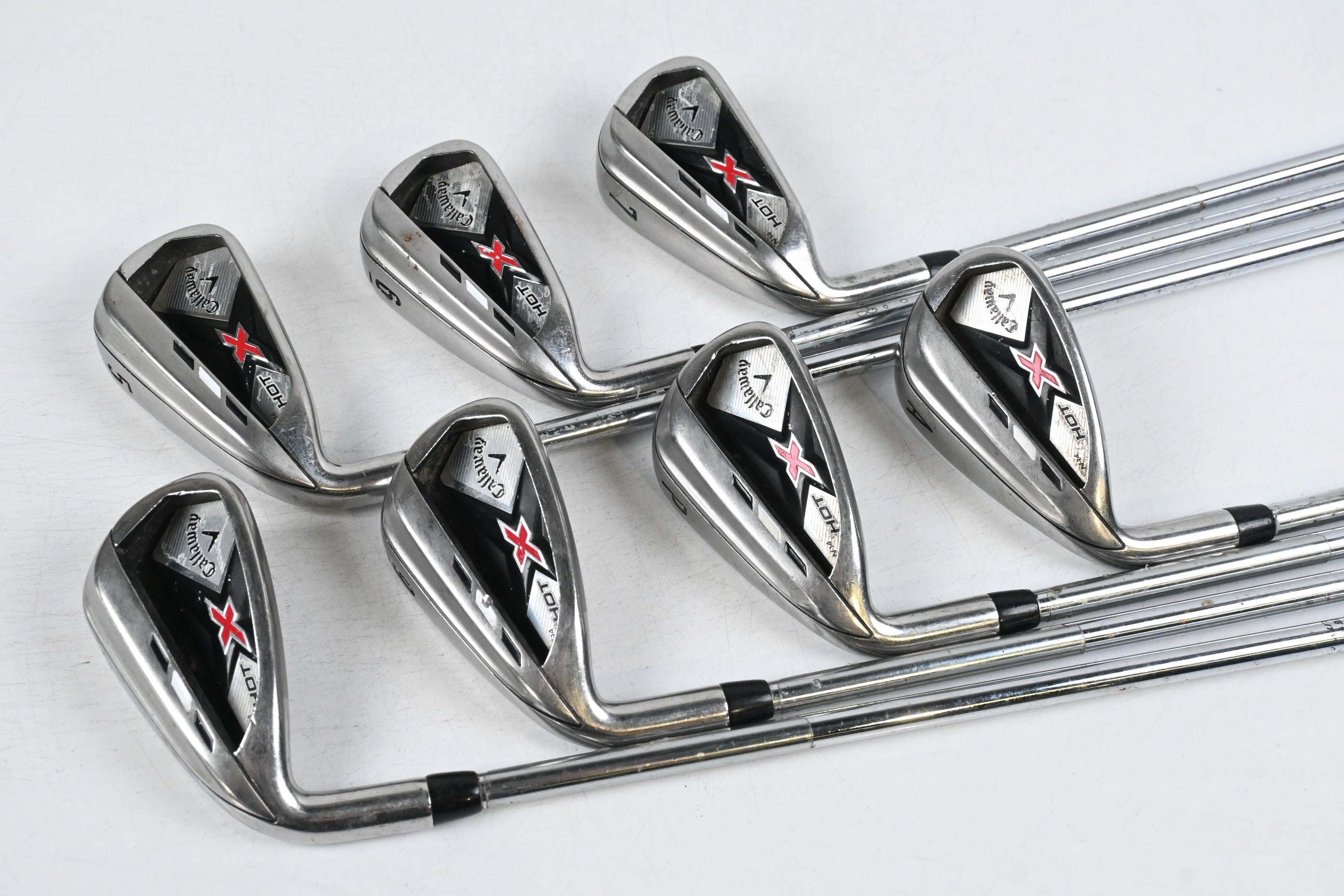 Left Hand Callaway X Hot Irons / 5-PW+GW / Uniflex Callaway X Hot Shafts