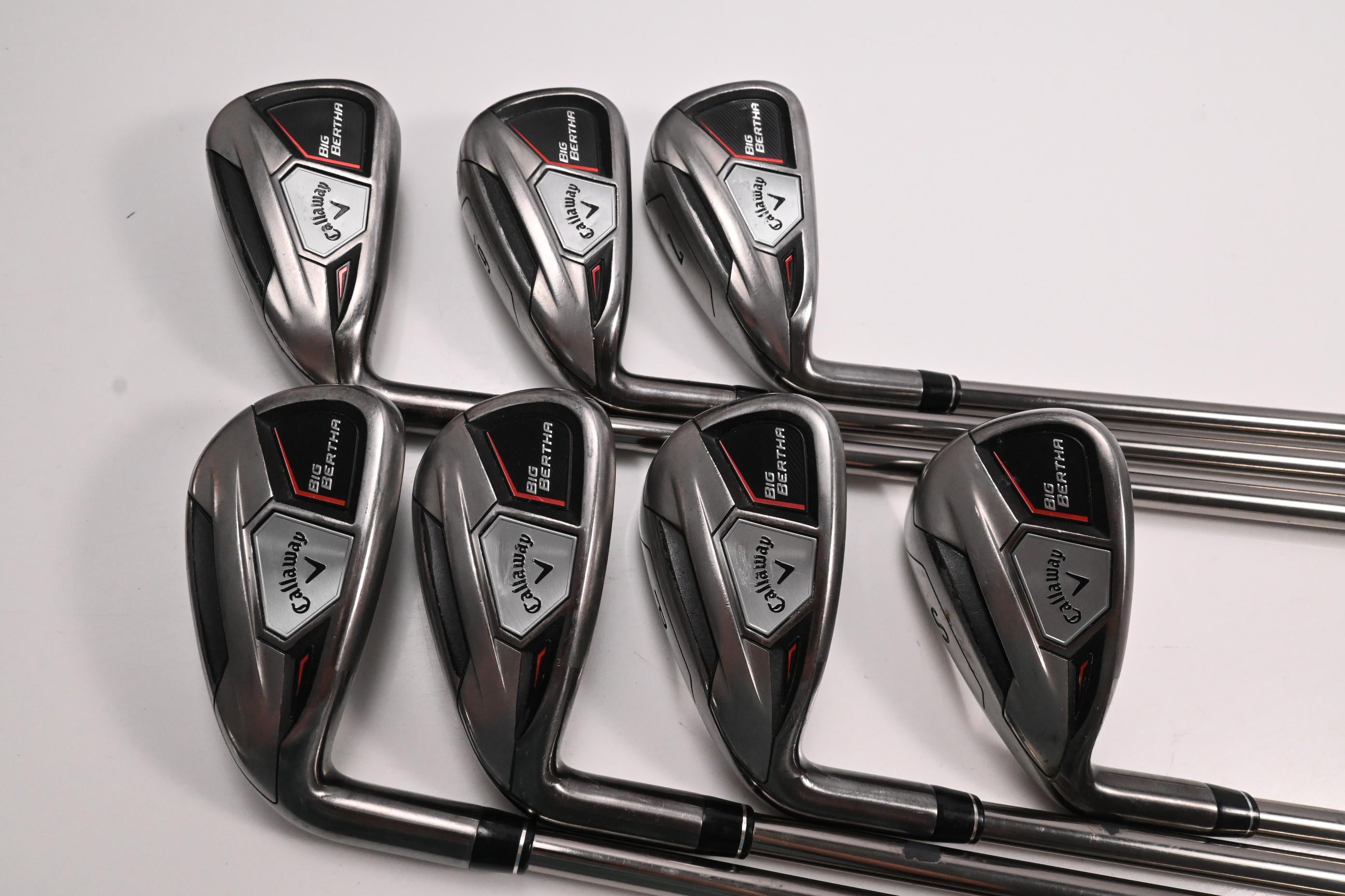 Left Hand Callaway Big Bertha 2015 Irons / 5-PW+SW / Regular Flex UST Recoil Shafts