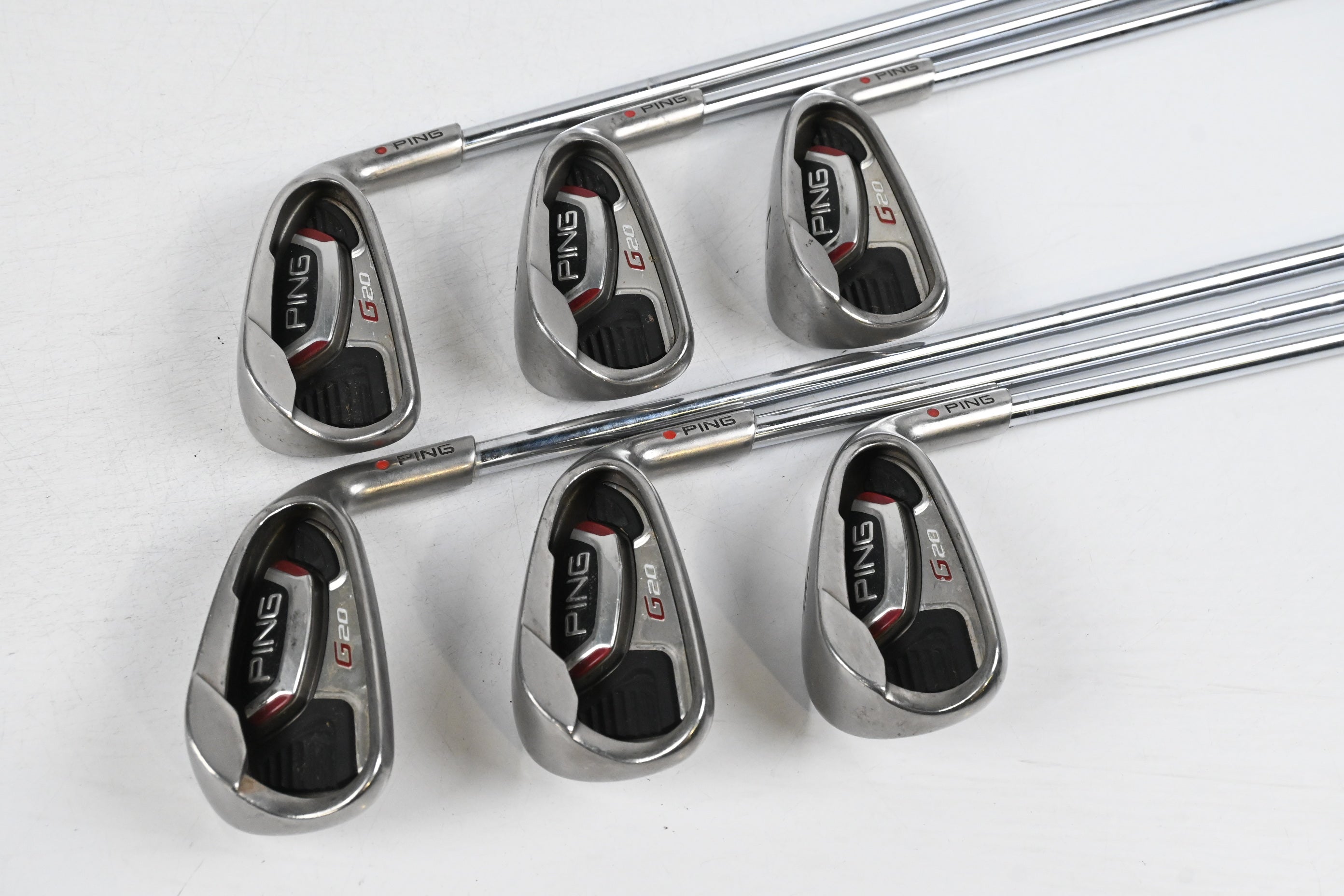 Ping G20 Irons / 5-PW / Red Dot / Regular Flex Ping CFS Shafts