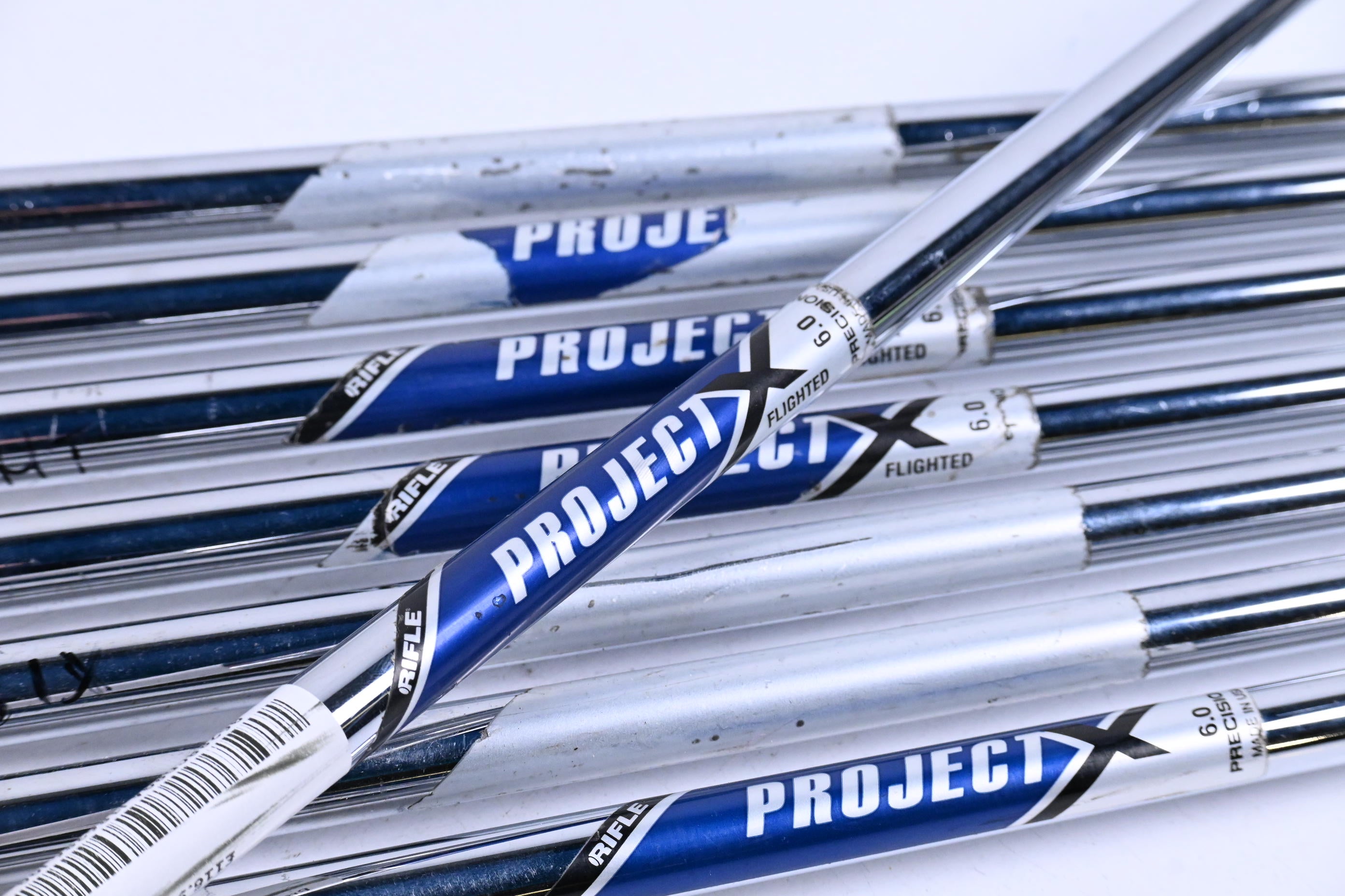 Project X Rifle Flighted Iron Shafts / Stiff Flex / Set of 8 / .355 Tip