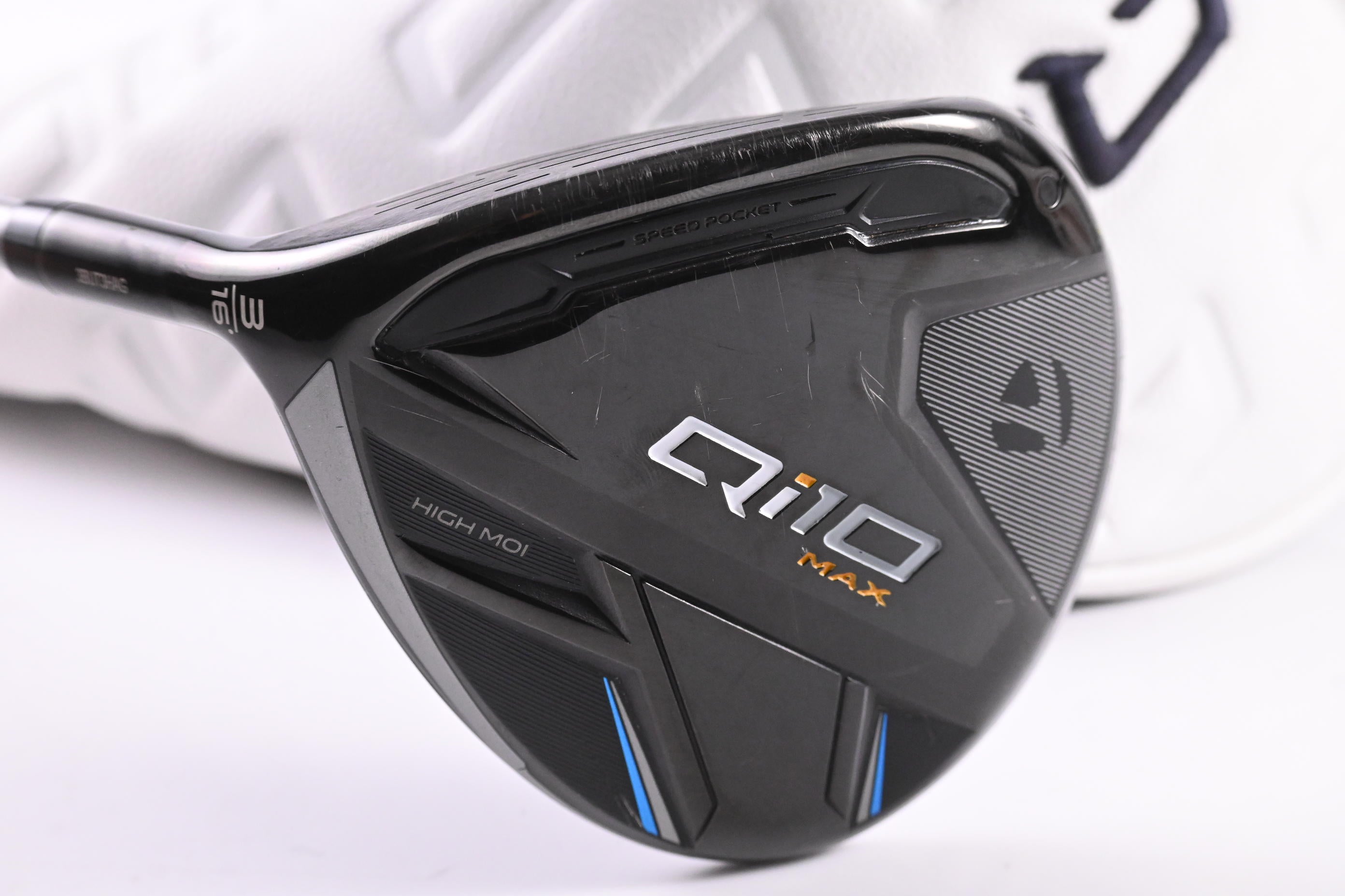 Left Hand Taylormade Qi10 Max #3 Wood / 16 Degree / Regular Flex SpeederNX TCS