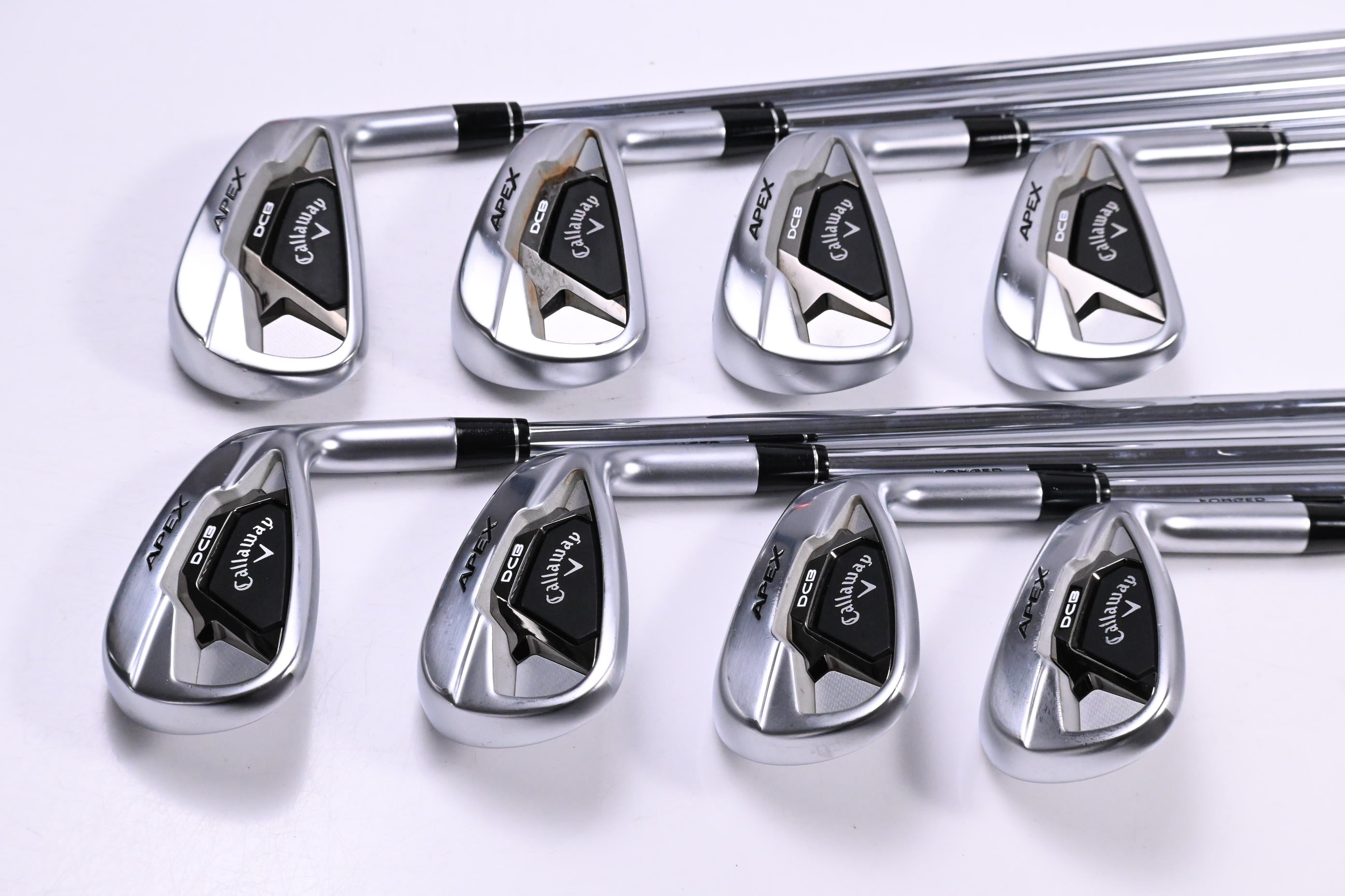 Callaway Apex DCB Irons / 4-PW+GW / Stiff Flex Elevate ETS 95 Shafts