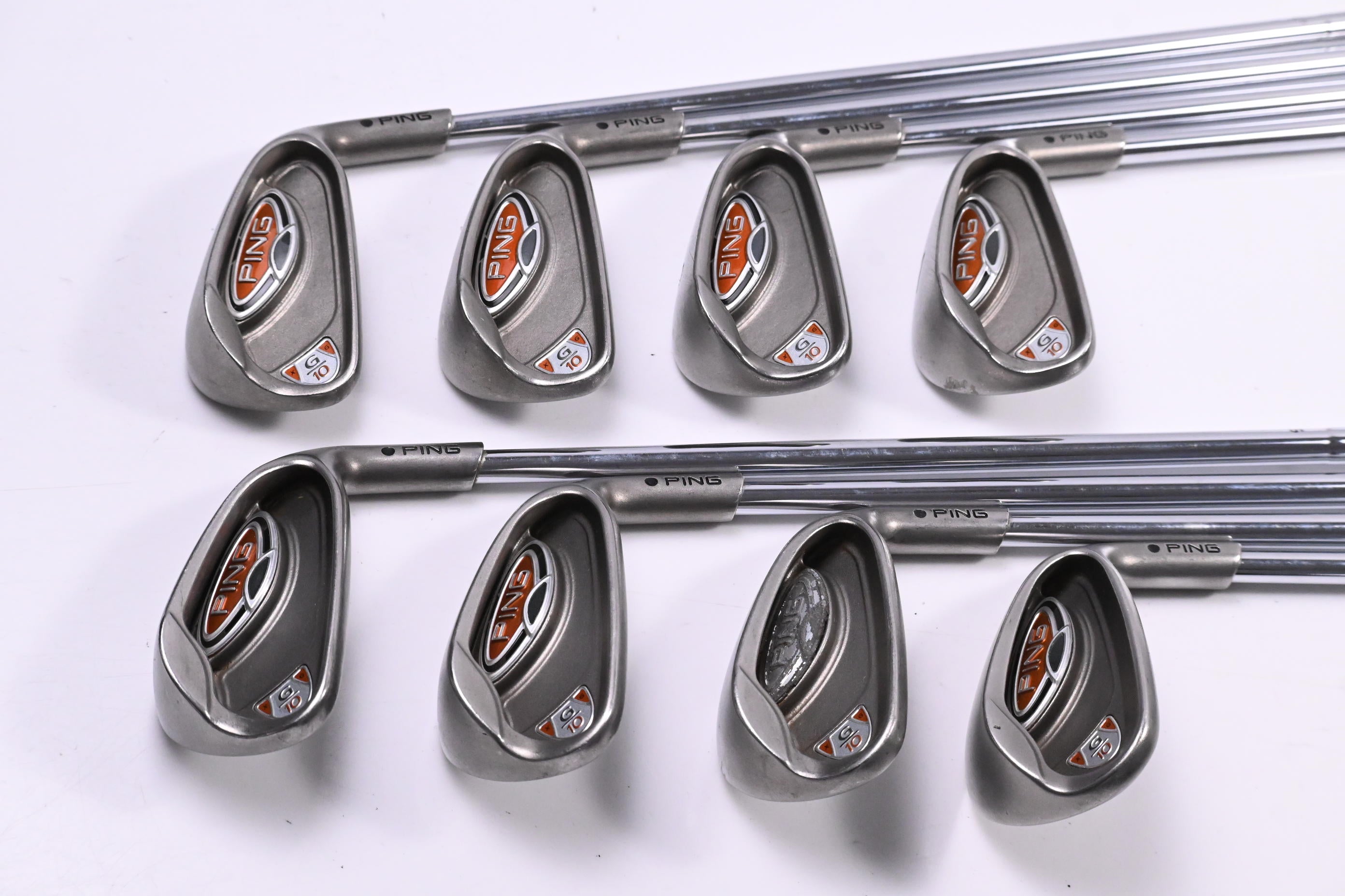 Ping G10 Irons / 4-PW+SW / Black Dot / Regular Flex Ping AWT Shafts