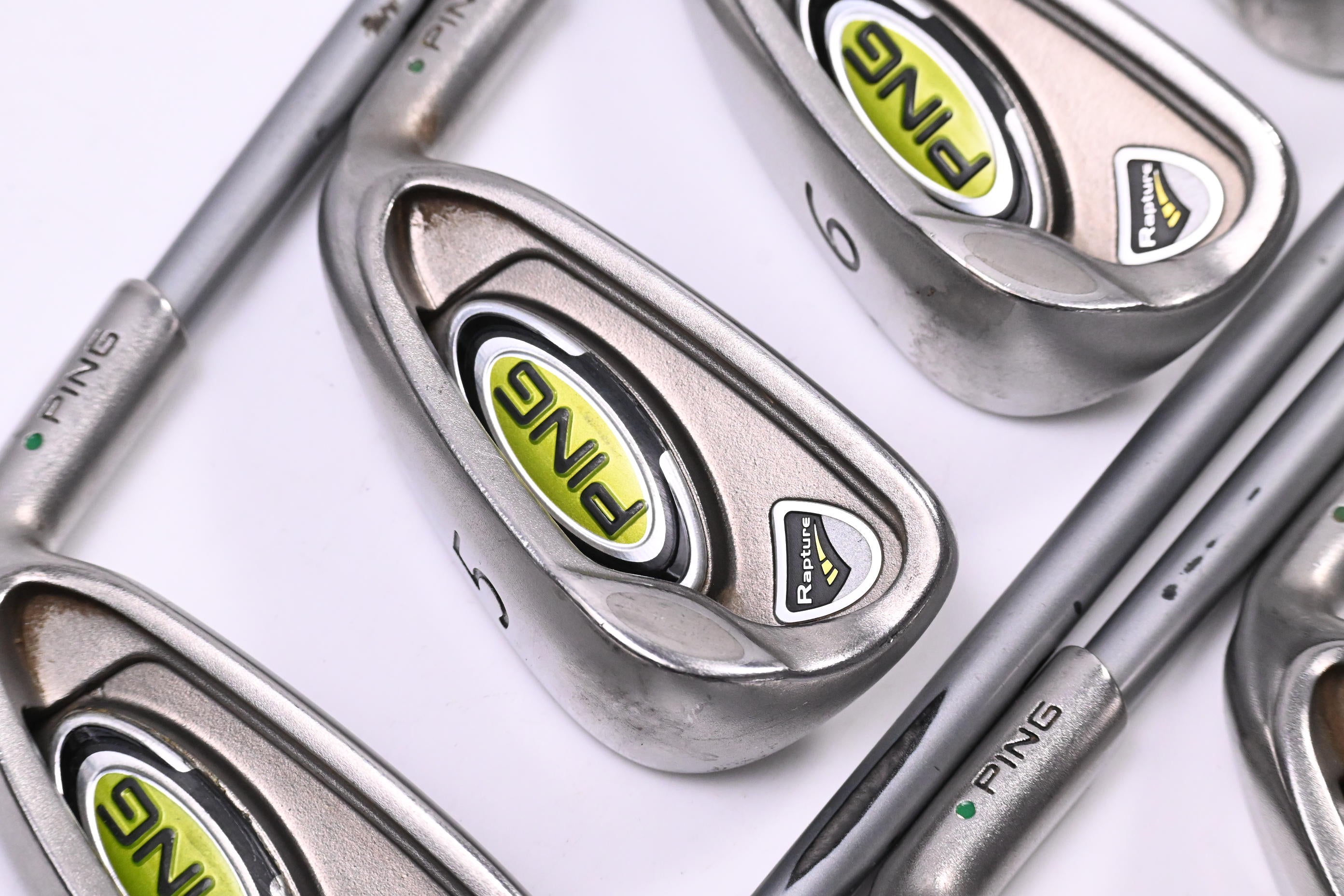 Ping Rapture Irons / 4-PW+SW+LW / Green Dot / Regular Flex Ping TFC 909 Shafts