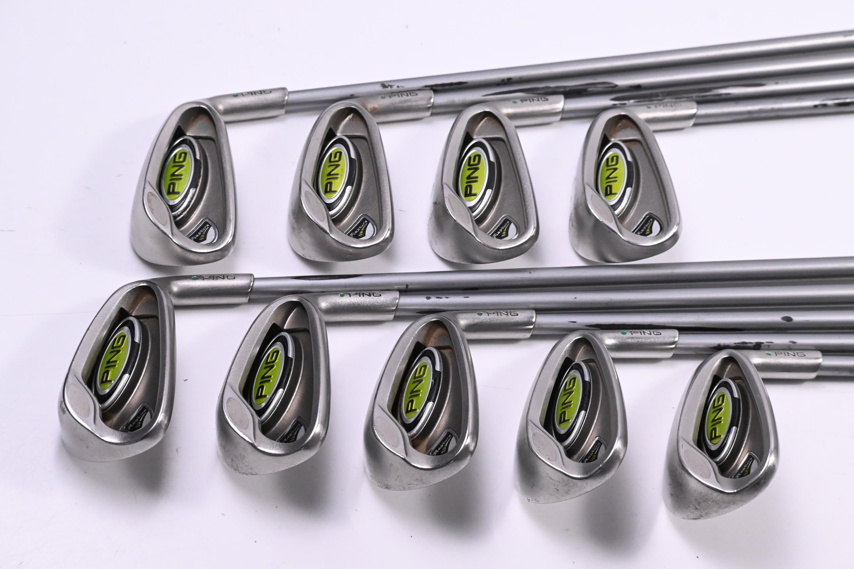 Ping Rapture Irons / 4-PW+SW+LW / Green Dot / Regular Flex Ping TFC 909 Shafts