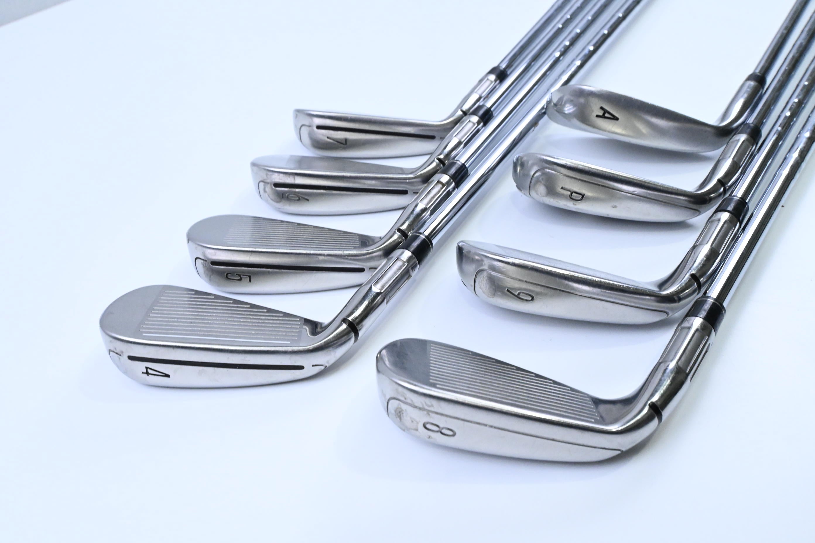Taylormade M6 Irons / 4-PW+AW / Stiff Flex KBS Tour Shafts