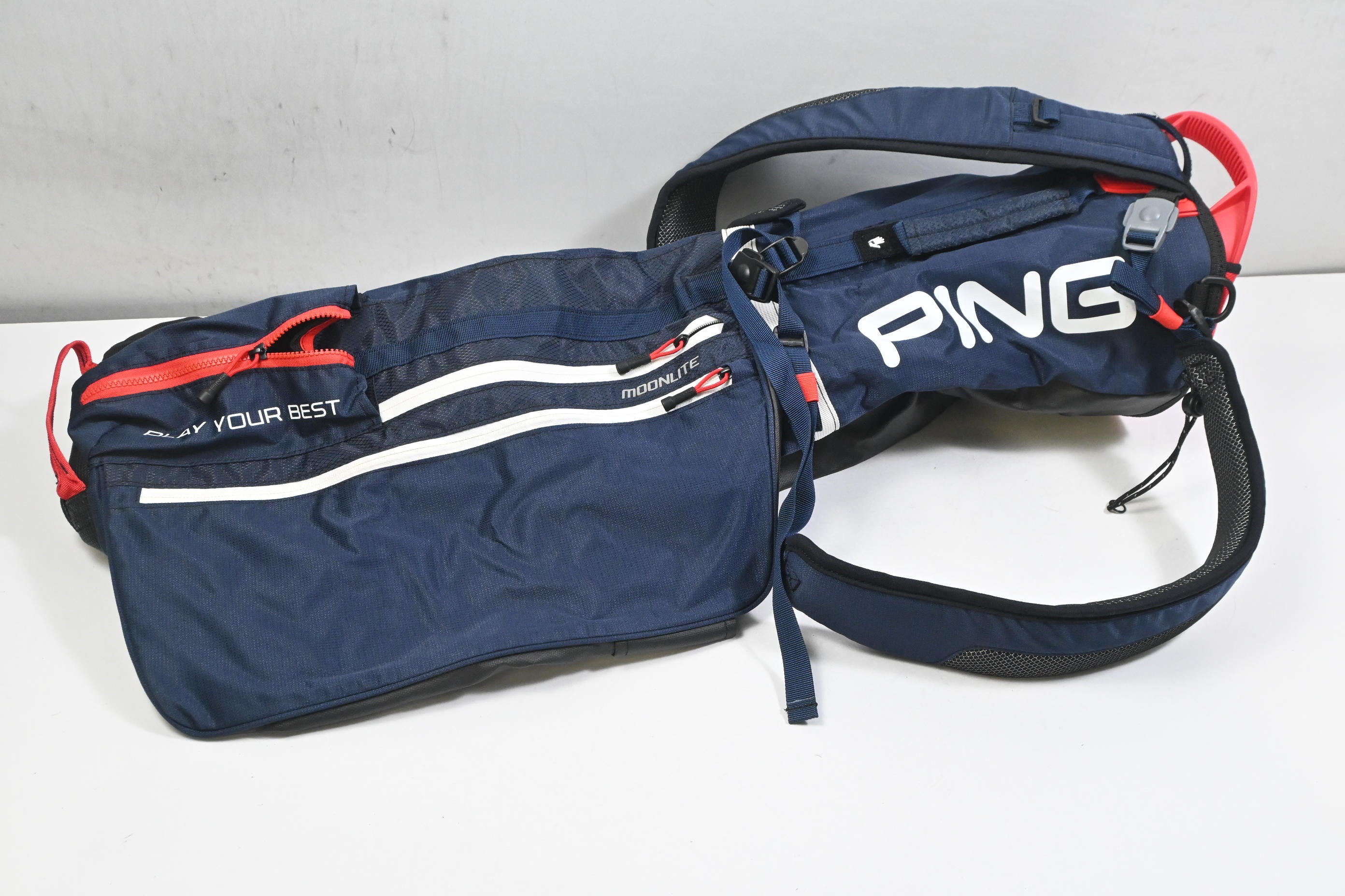 Ping Moonlite Pencil Bag / 4-Way Divider / Blue, Black, Red & White
