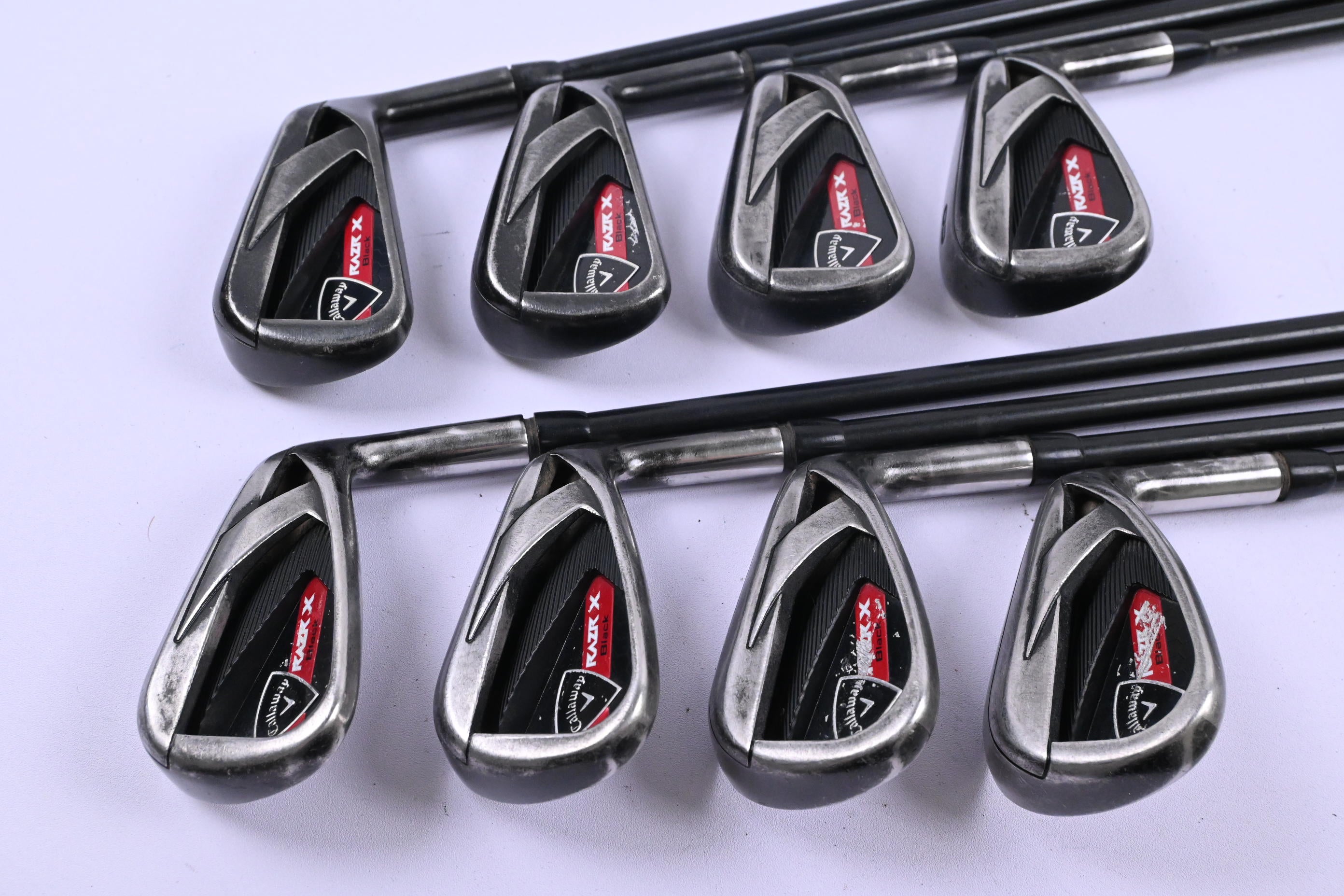 Callaway RAZR X Black Irons / 5-PW+GW+SW / Regular Flex Callaway 75 Shafts