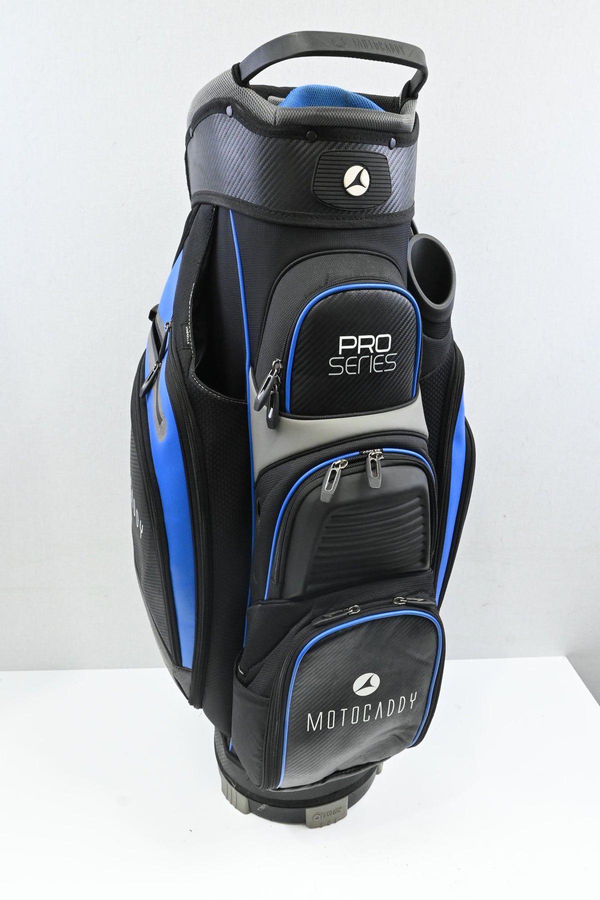 Motocaddy Pro Series Cart Bag / 14-Way Divider / Black, Blue