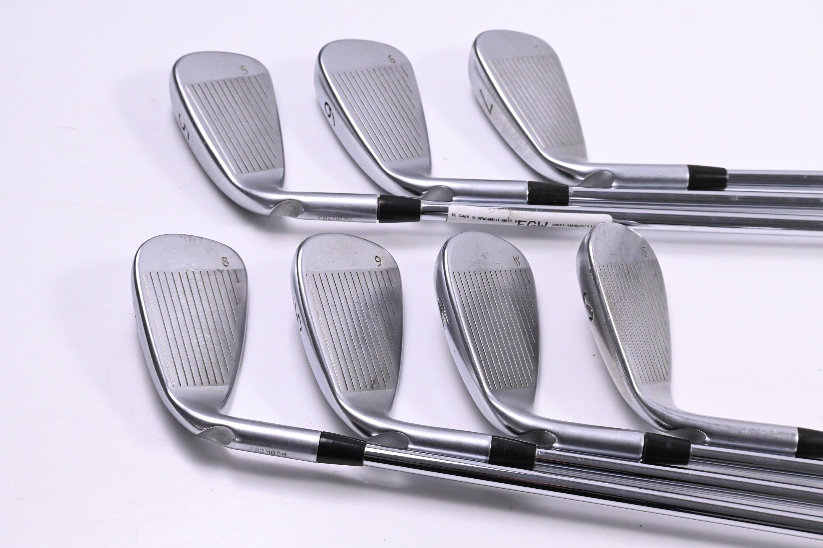 Ping G400 Irons / 5-PW+SW / Blue Dot / Regular Flex Ping AWT 2.0 Shafts