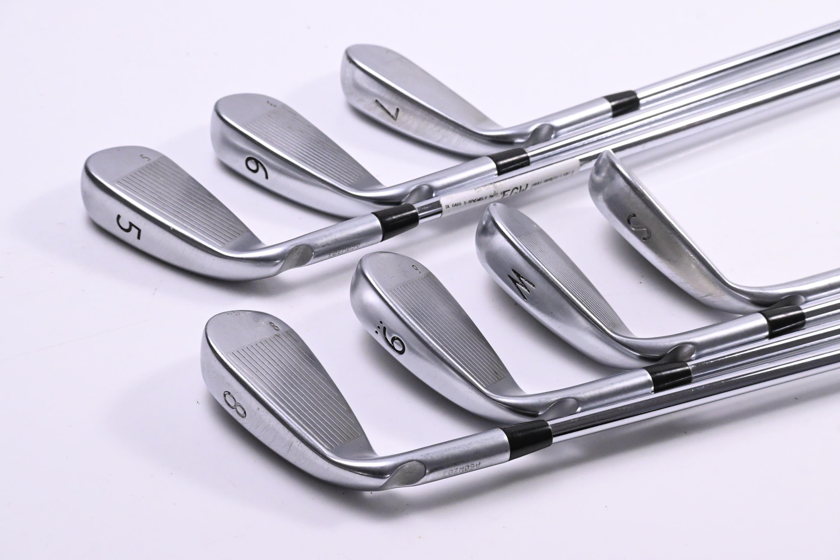 Ping G400 Irons / 5-PW+SW / Blue Dot / Regular Flex Ping AWT 2.0 Shafts