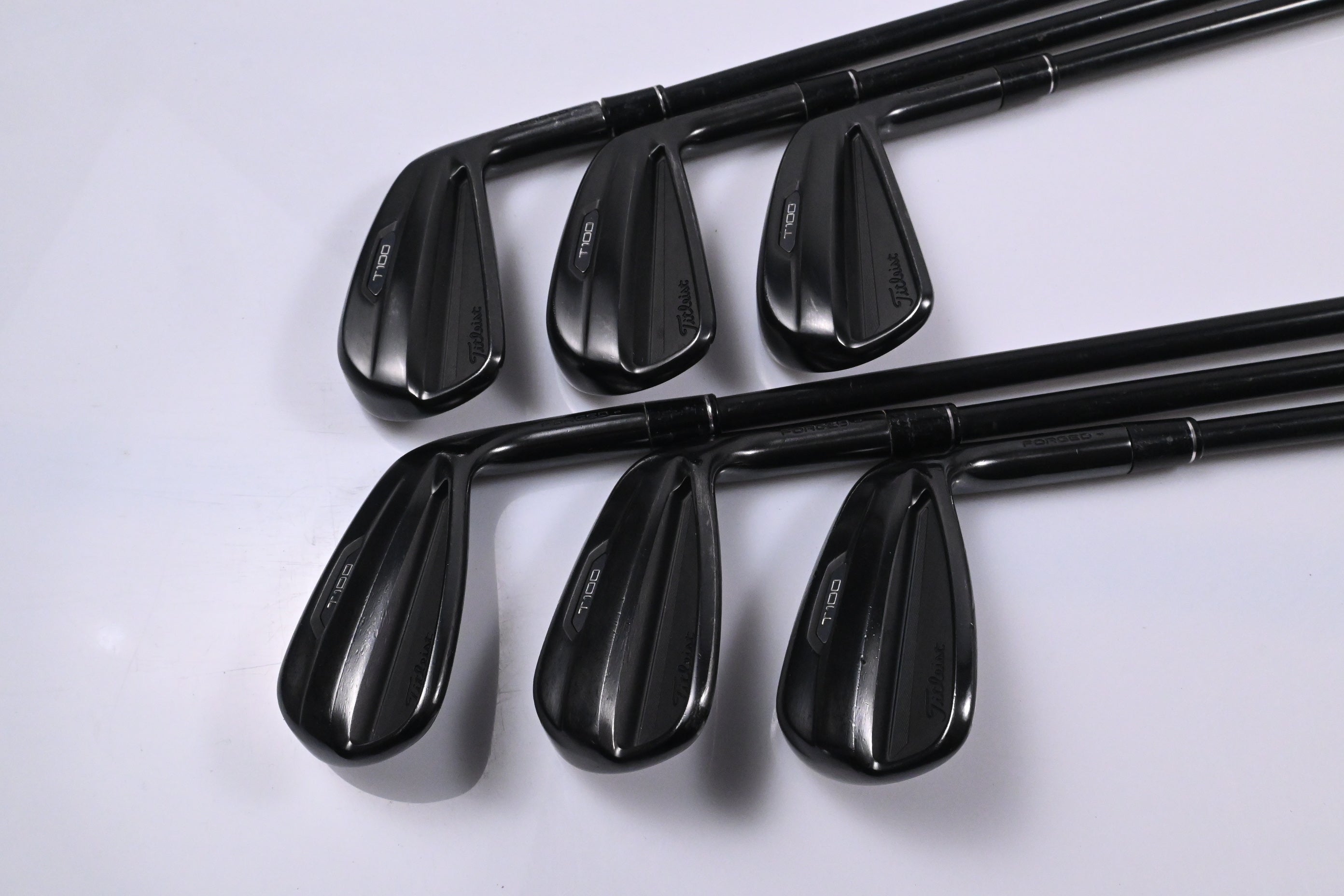 Titleist T100 Ltd Edition Black Irons / 5-PW / Regular Plus Flex Project X LZ