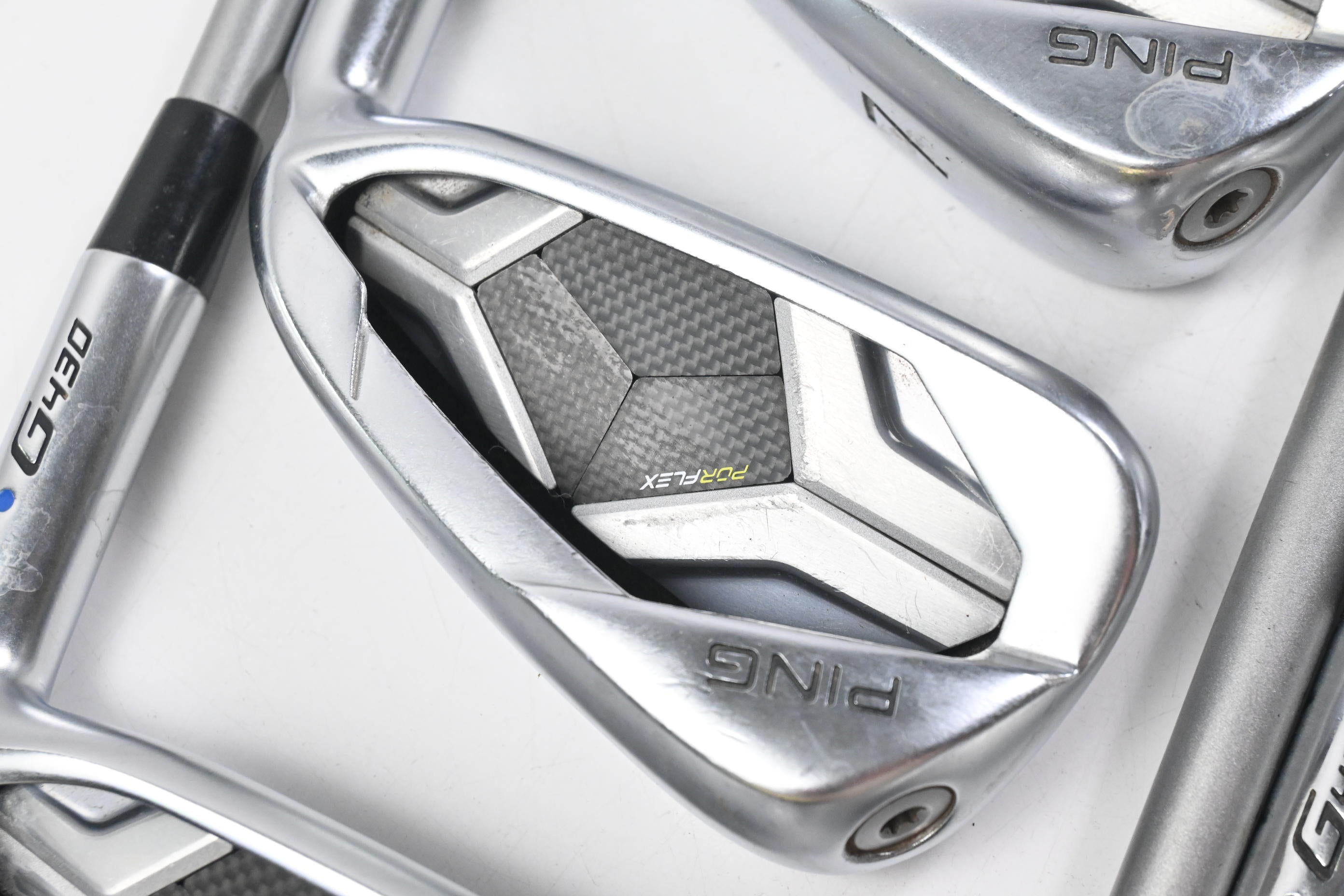 Ping G430 Irons / 5-PW+GW+AW+SW / Blue Dot / Senior Flex Alta Quick 45 Shafts