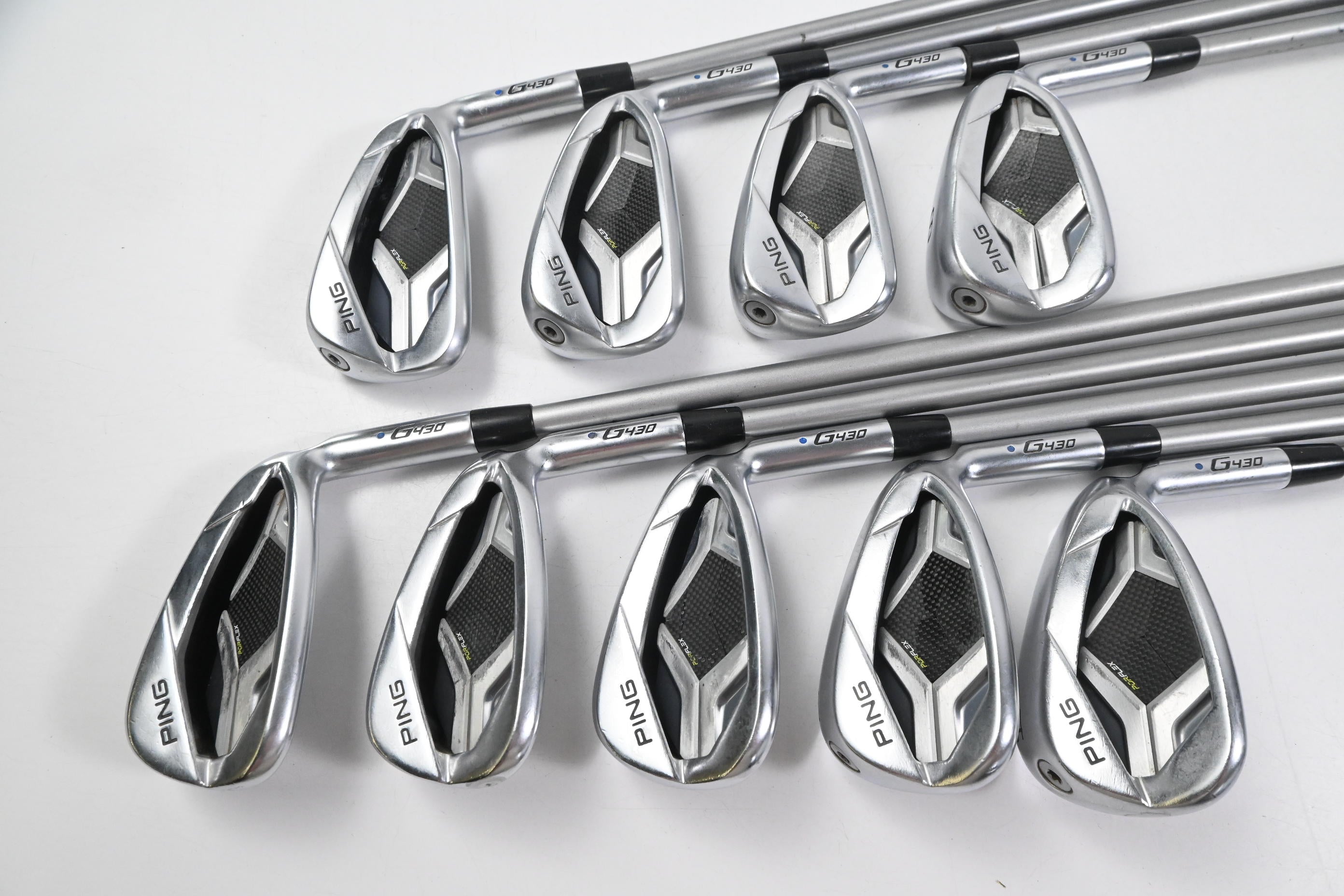 Ping G430 Irons / 5-PW+GW+AW+SW / Blue Dot / Senior Flex Alta Quick 45 Shafts