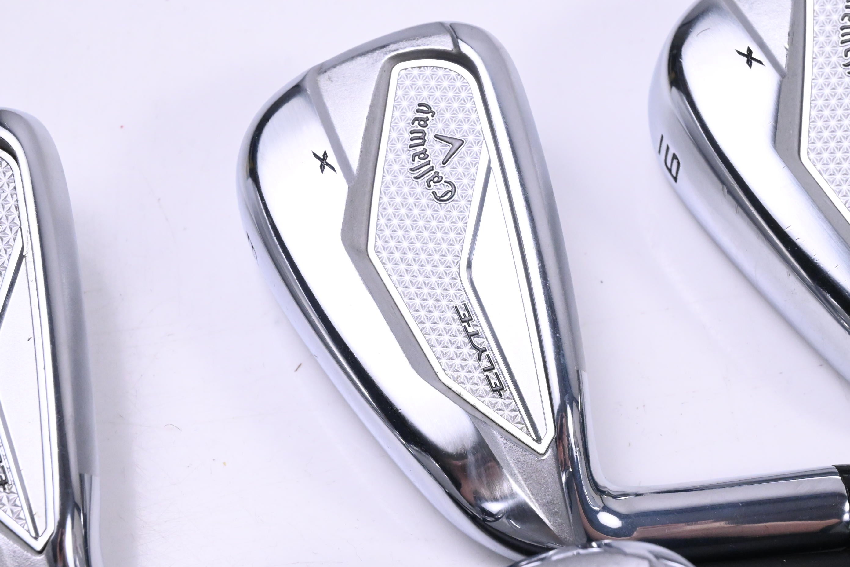 Left Hand Callaway Elyte X Irons / 7-PW+GW+SW / Senior Flex Vanquish 4 Shafts