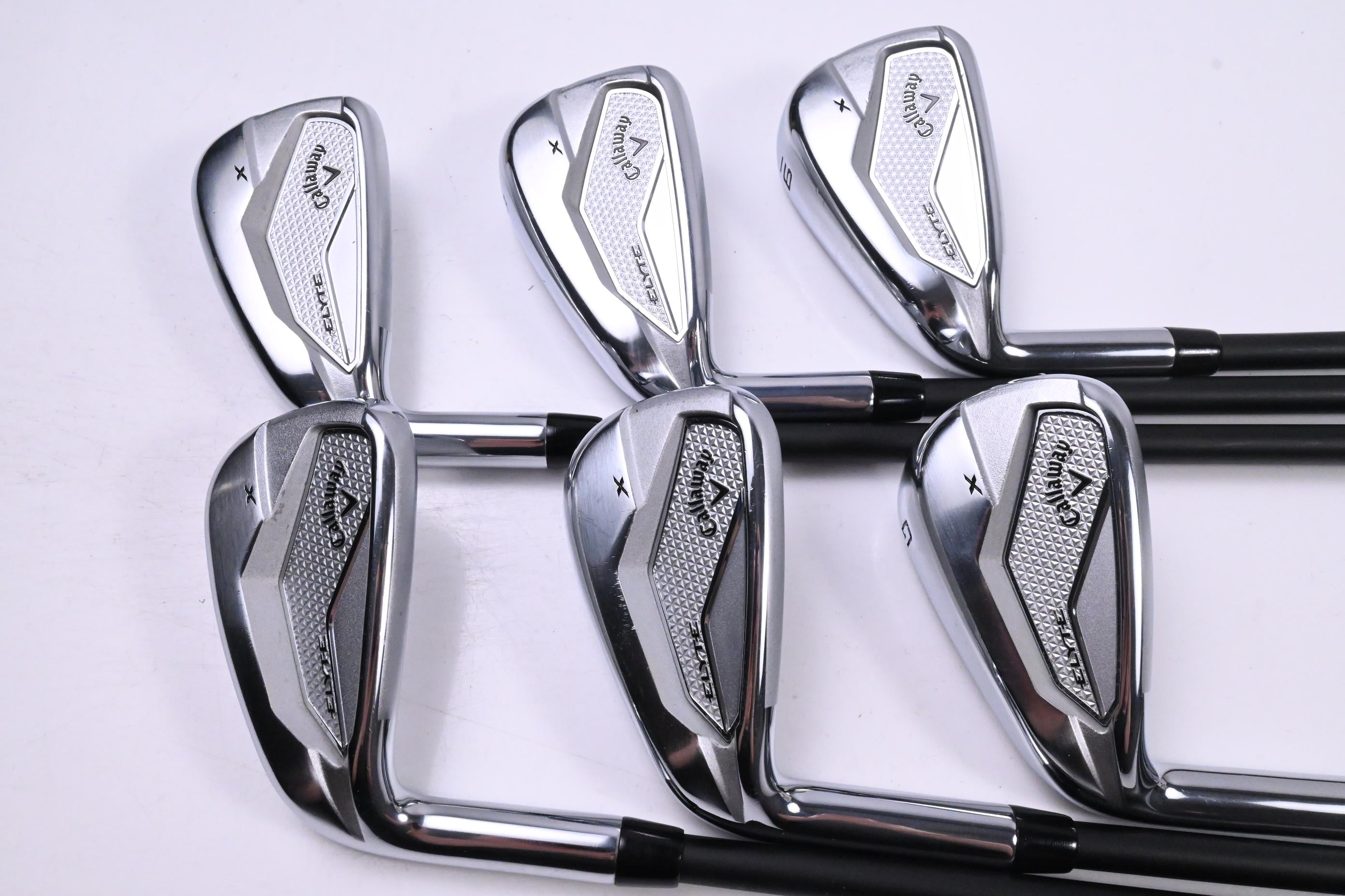 Left Hand Callaway Elyte X Irons / 7-PW+GW+SW / Senior Flex Vanquish 4 Shafts