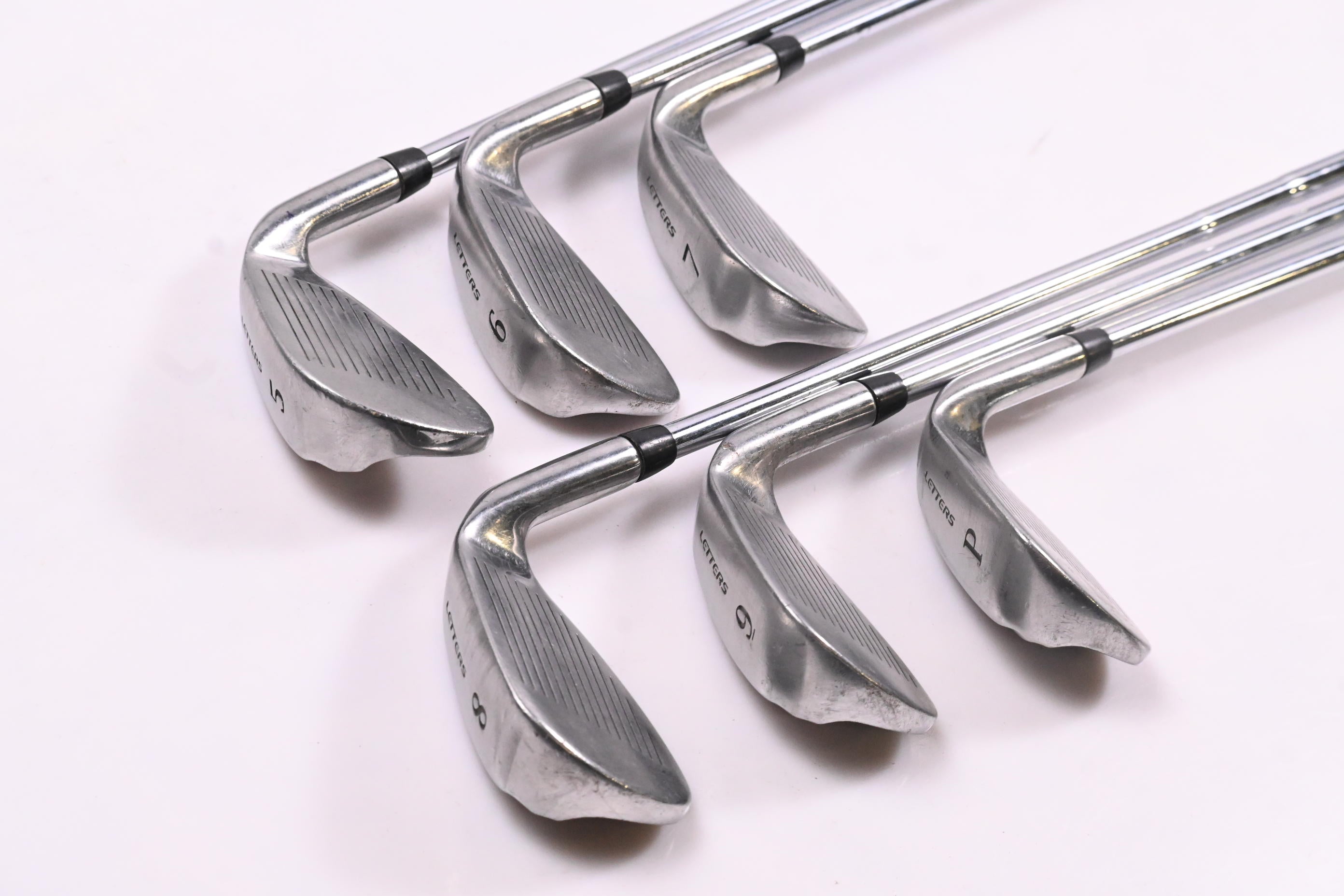 Left Hand John Letters T8 Irons / 5-PW / Regular Flex Steel Shafts