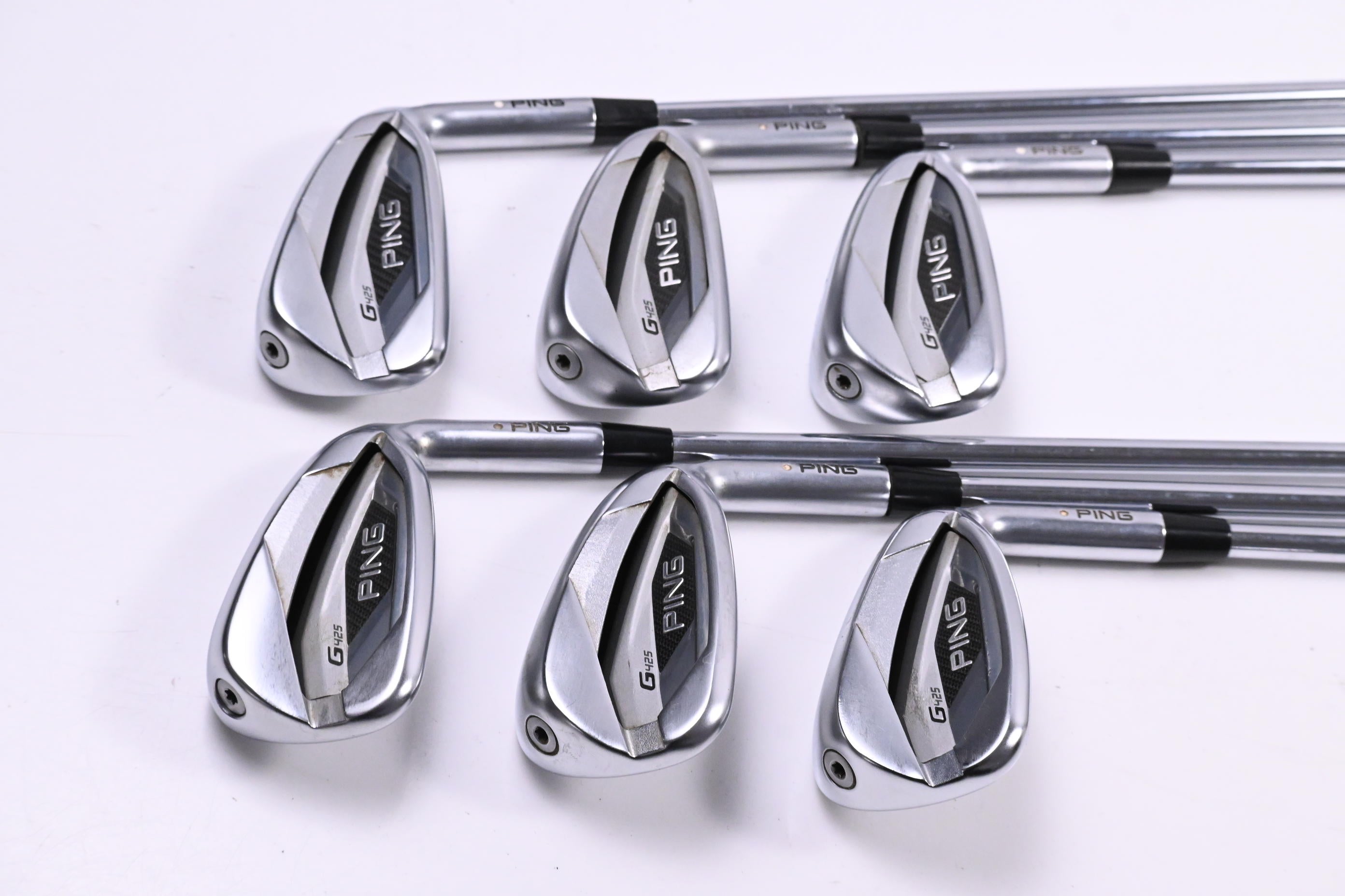 Ping G425 Irons / 5-PW / White Dot / Regular Flex Ping AWT 2.0 Shafts