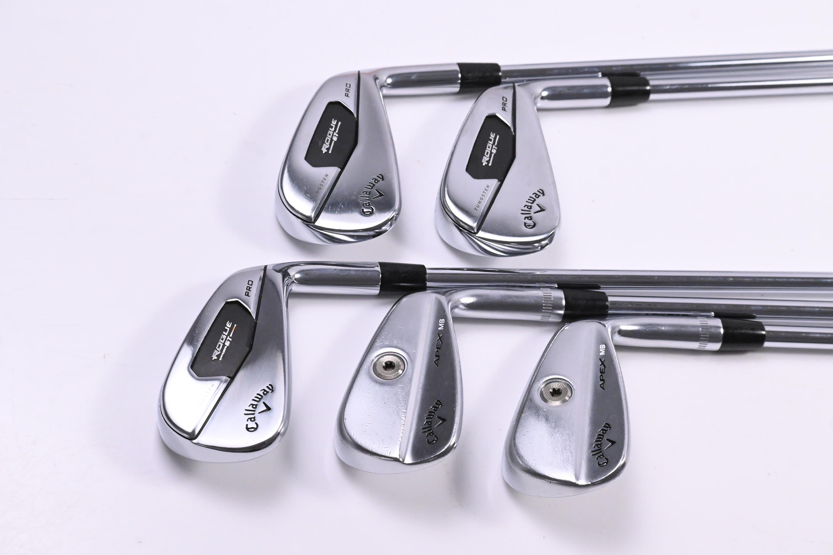 Callaway Rogue ST Pro Irons / 5-9i / Stiff Flex Rifle Shafts