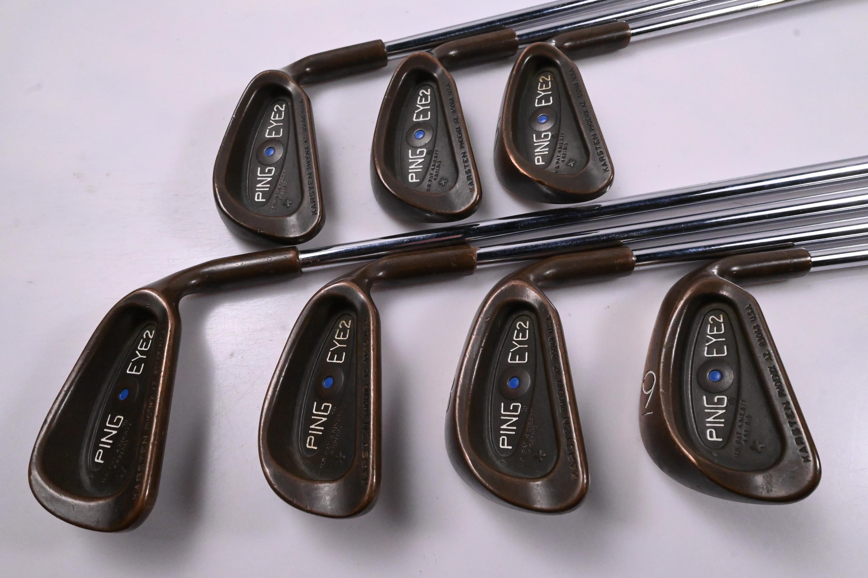 Ping Eye 2+ BeCu Irons / 3-9i / Blue Dot / Stiff Flex Rifle Precision Shafts