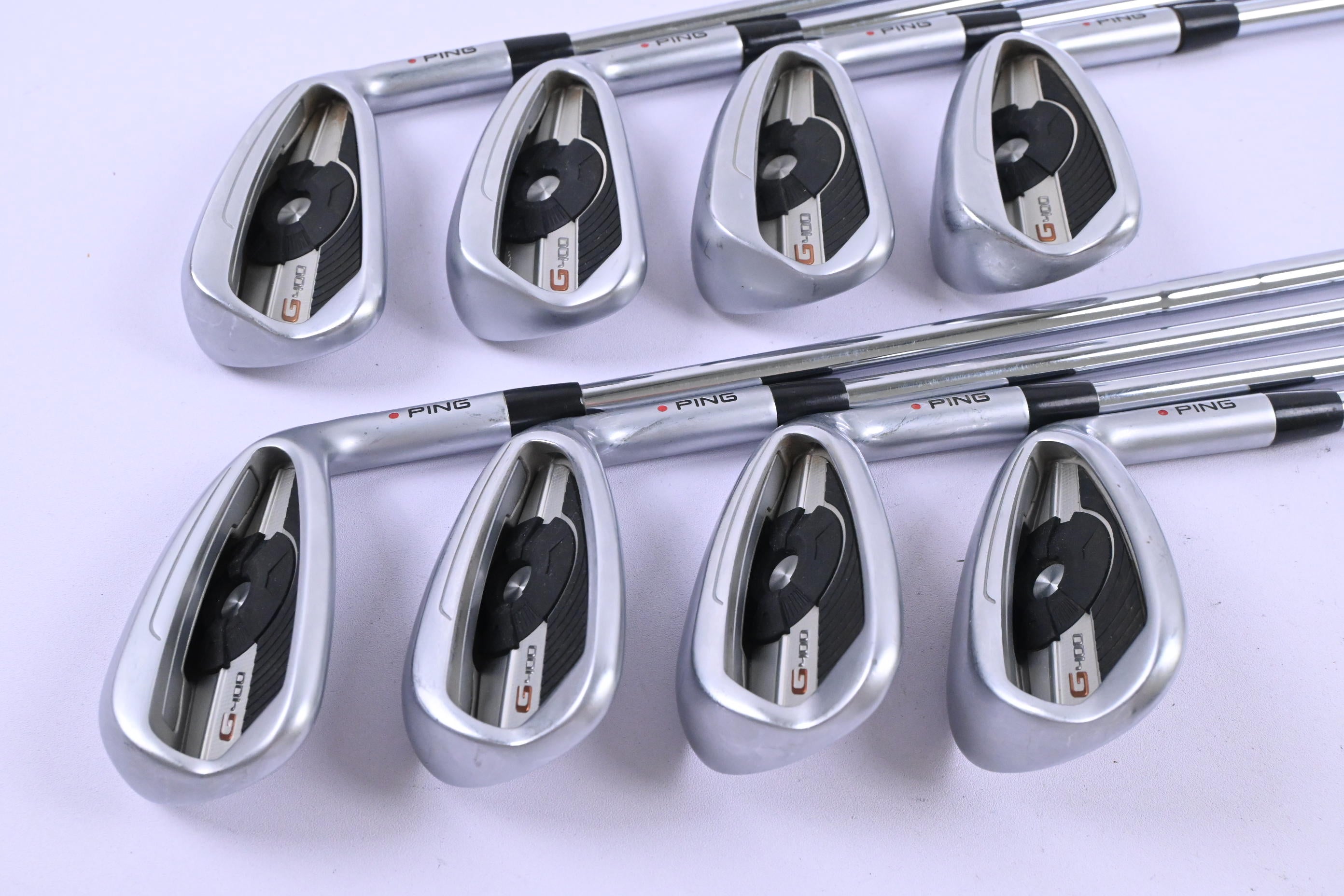 Ping G400 Irons / 5-PW+GW+SW / Regular Flex CFS Distance Shafts