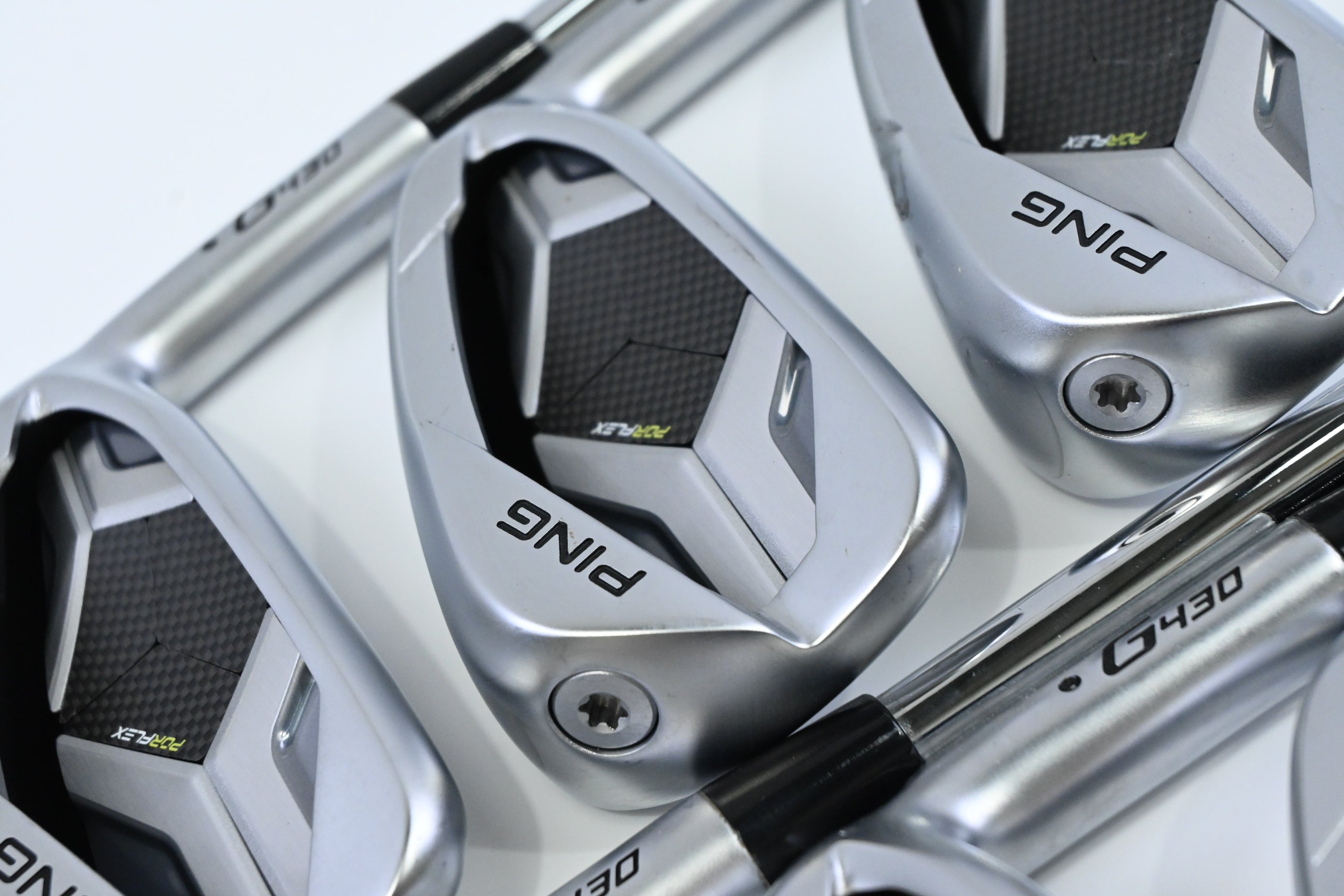 Ping G430 Irons / 5-PW / Black Dot / Stiff Flex Ping AWT 2.0 Shafts