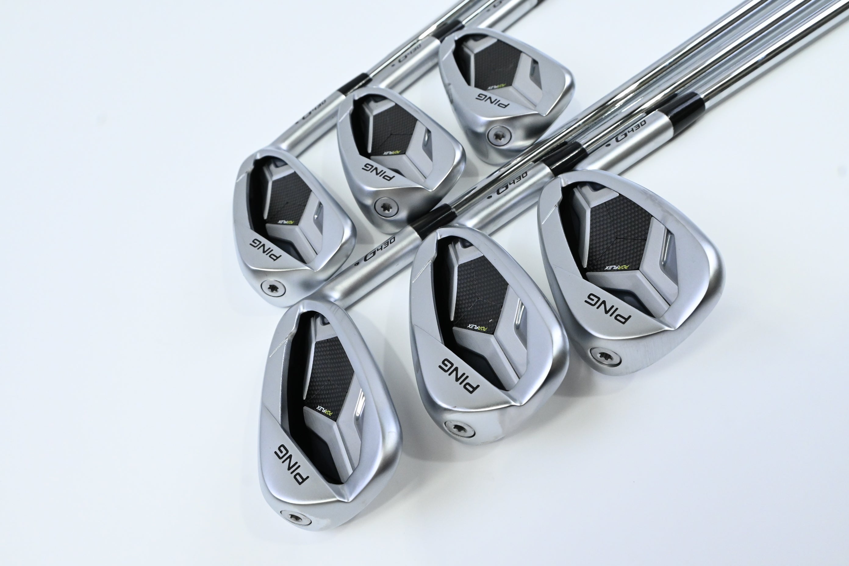 Ping G430 Irons / 5-PW / Black Dot / Stiff Flex Ping AWT 2.0 Shafts
