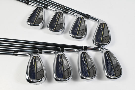 Left Hand Callaway Paradym Irons / 4-PW+GW / Stiff Flex UST Mamiya Recoil Dart