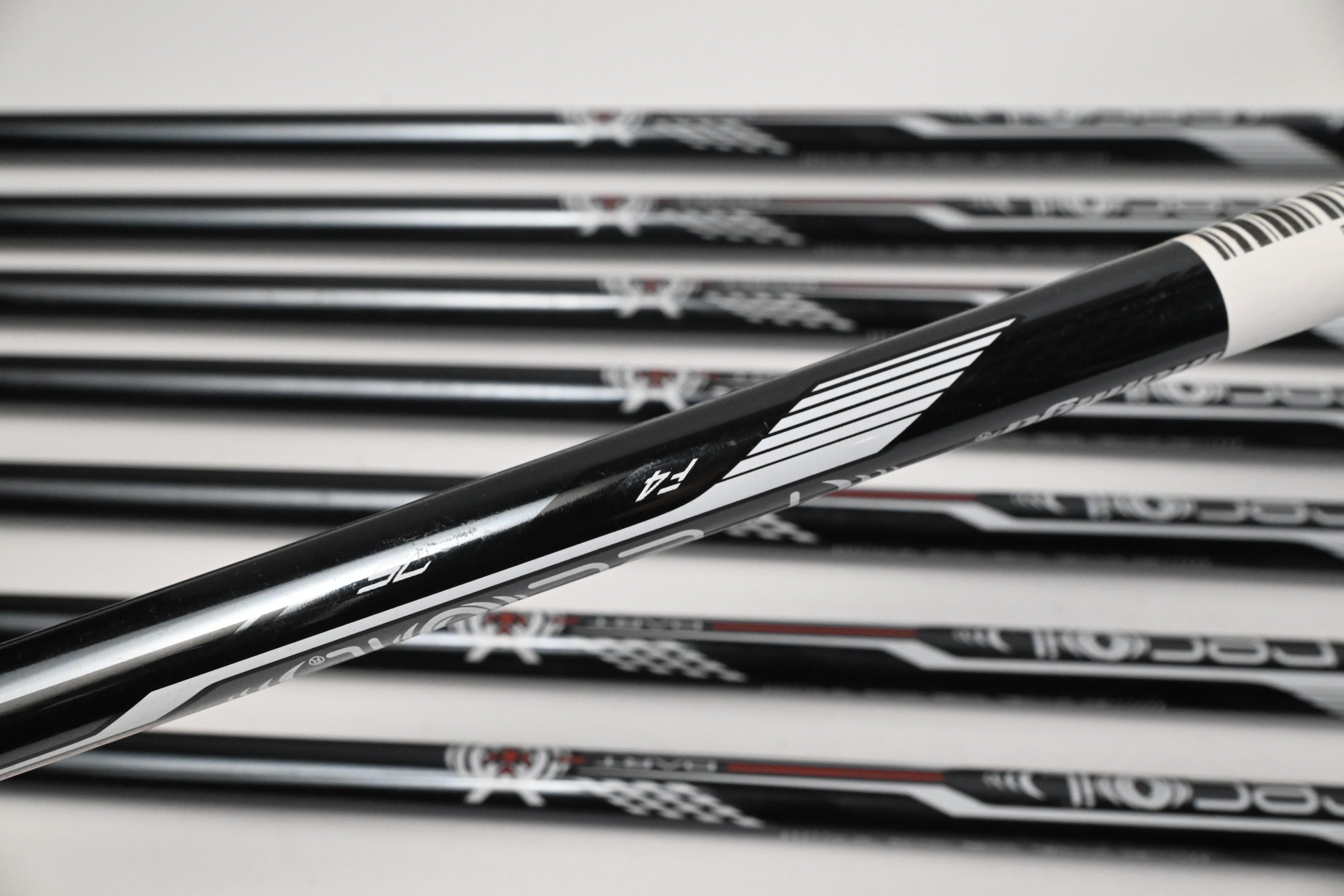 Left Hand Callaway Paradym Irons / 4-PW+GW / Stiff Flex UST Mamiya Recoil Dart